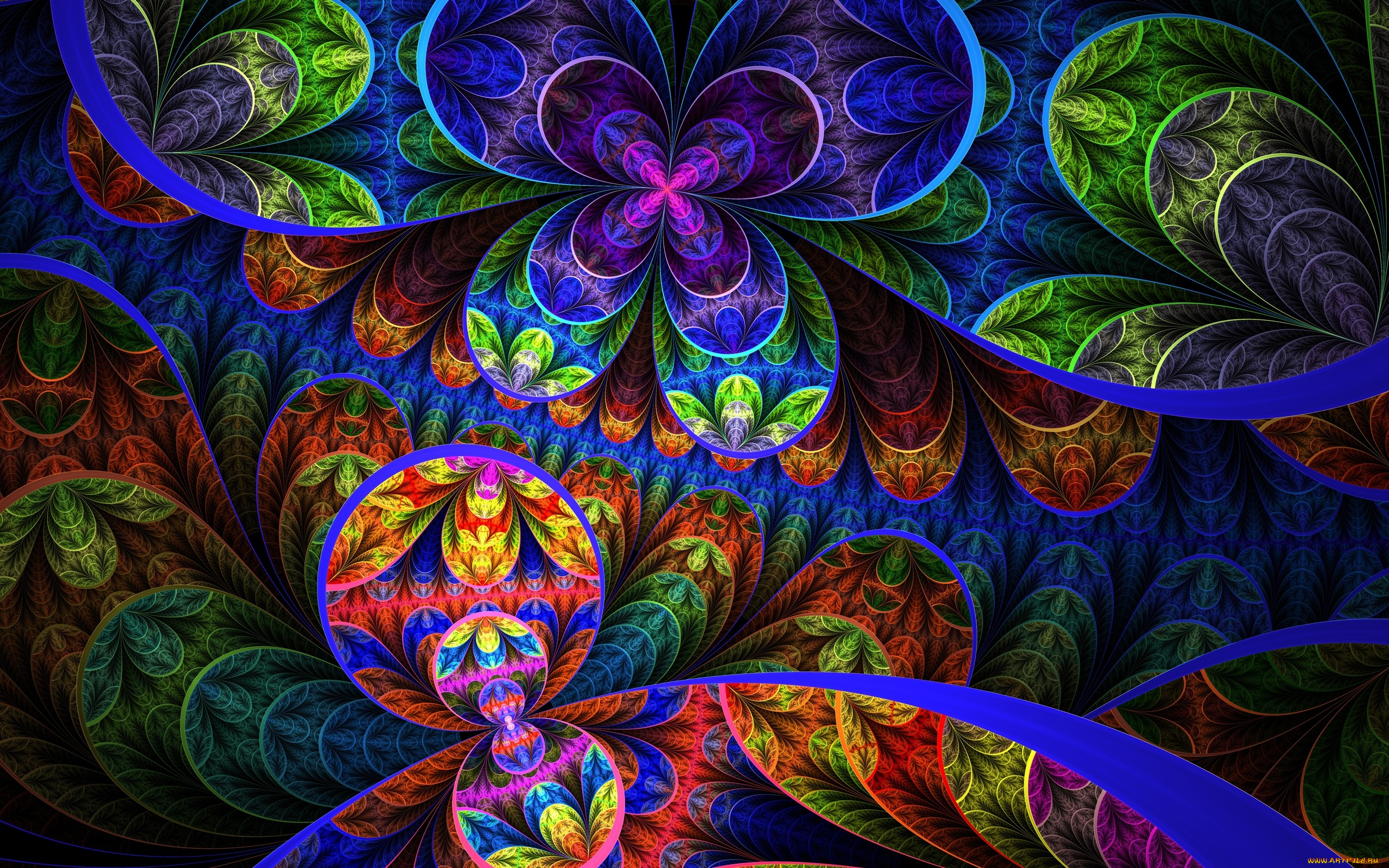 3д, графика, fractal, фракталы, фон, узор, цвета, линии