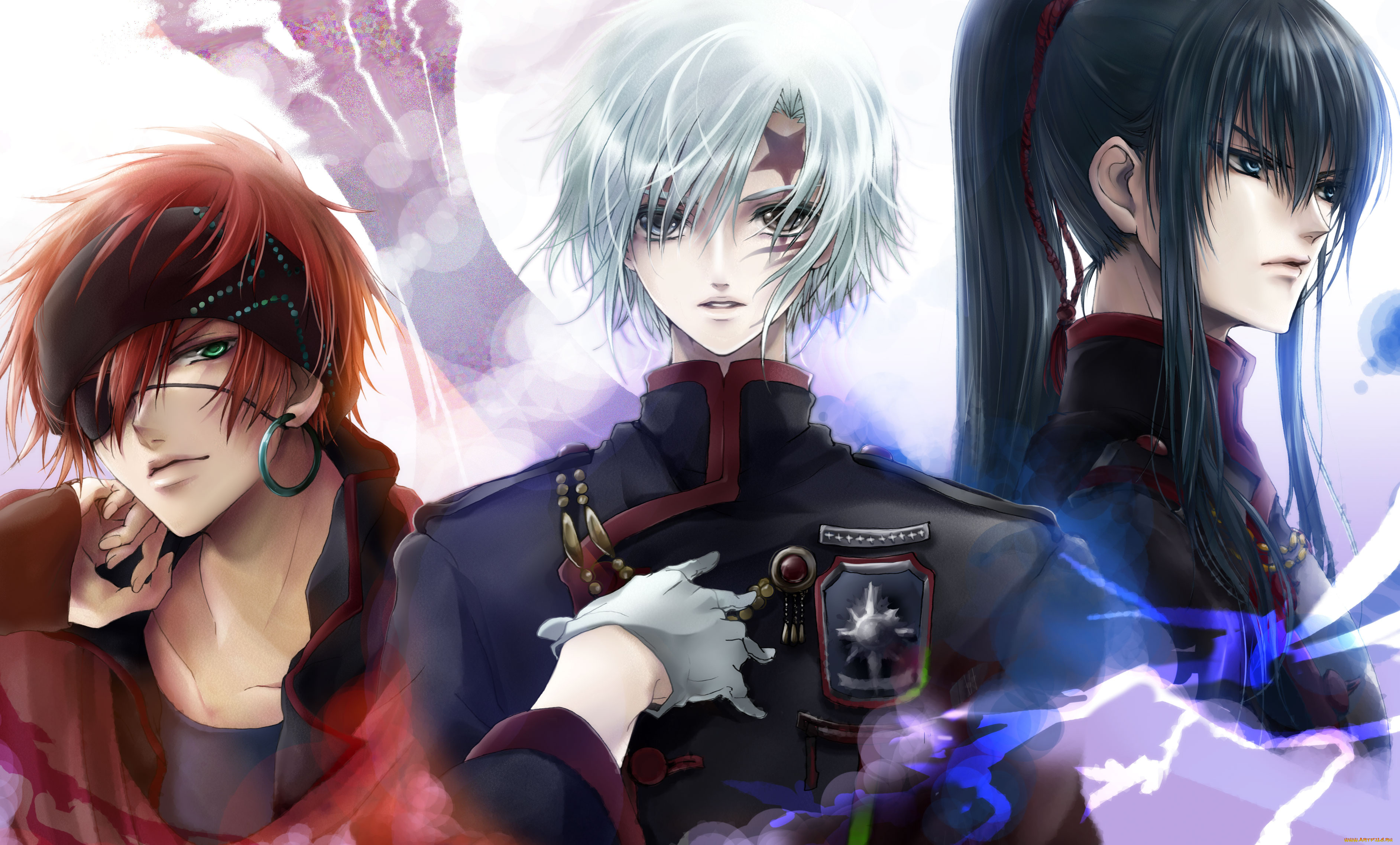 аниме, gray, man, lavi, kanda, yuu, allen, walker