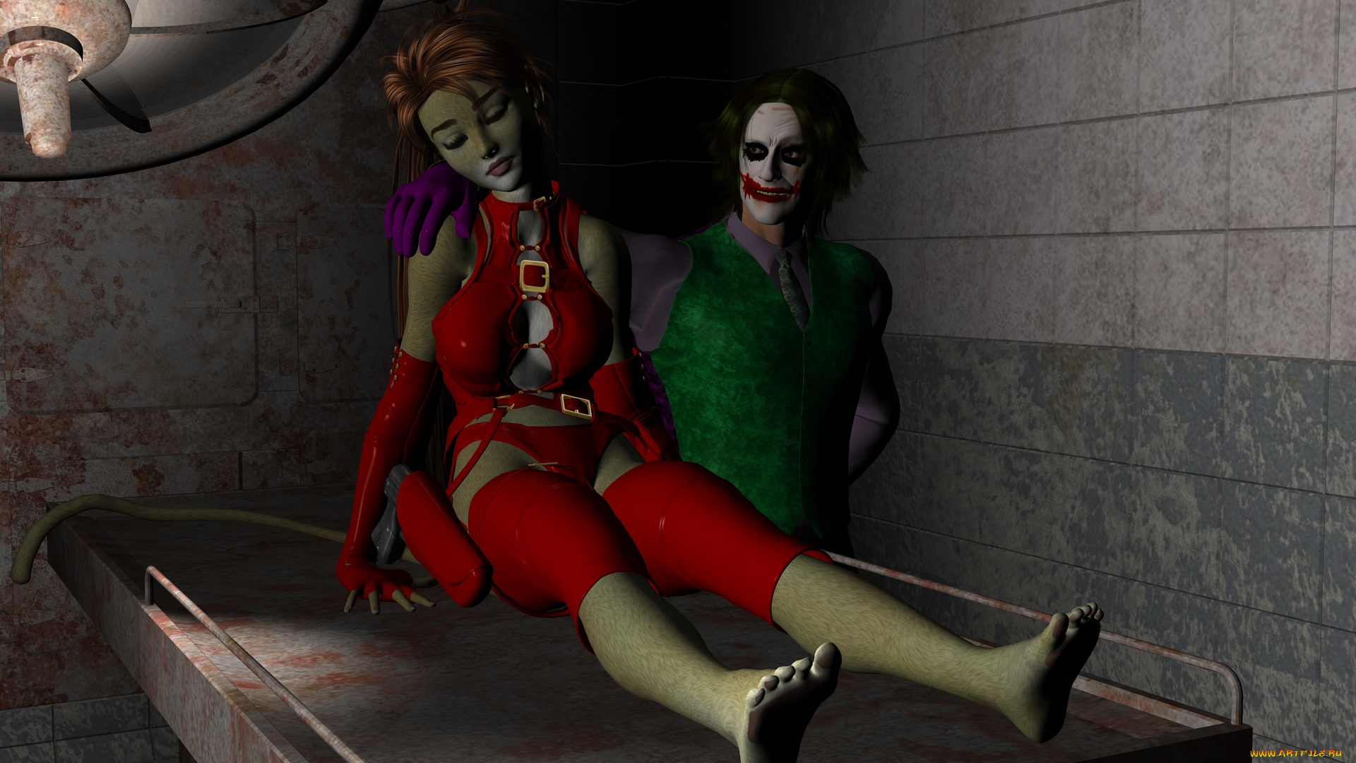 3д, графика, fantasy, , фантазия, вампир, девушка, кошка