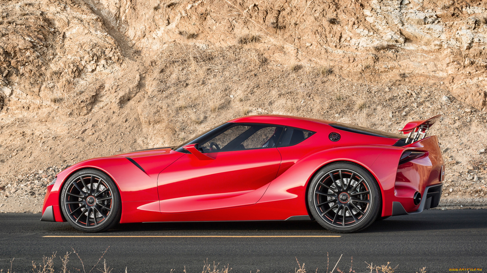автомобили, toyota, ft-1, красный