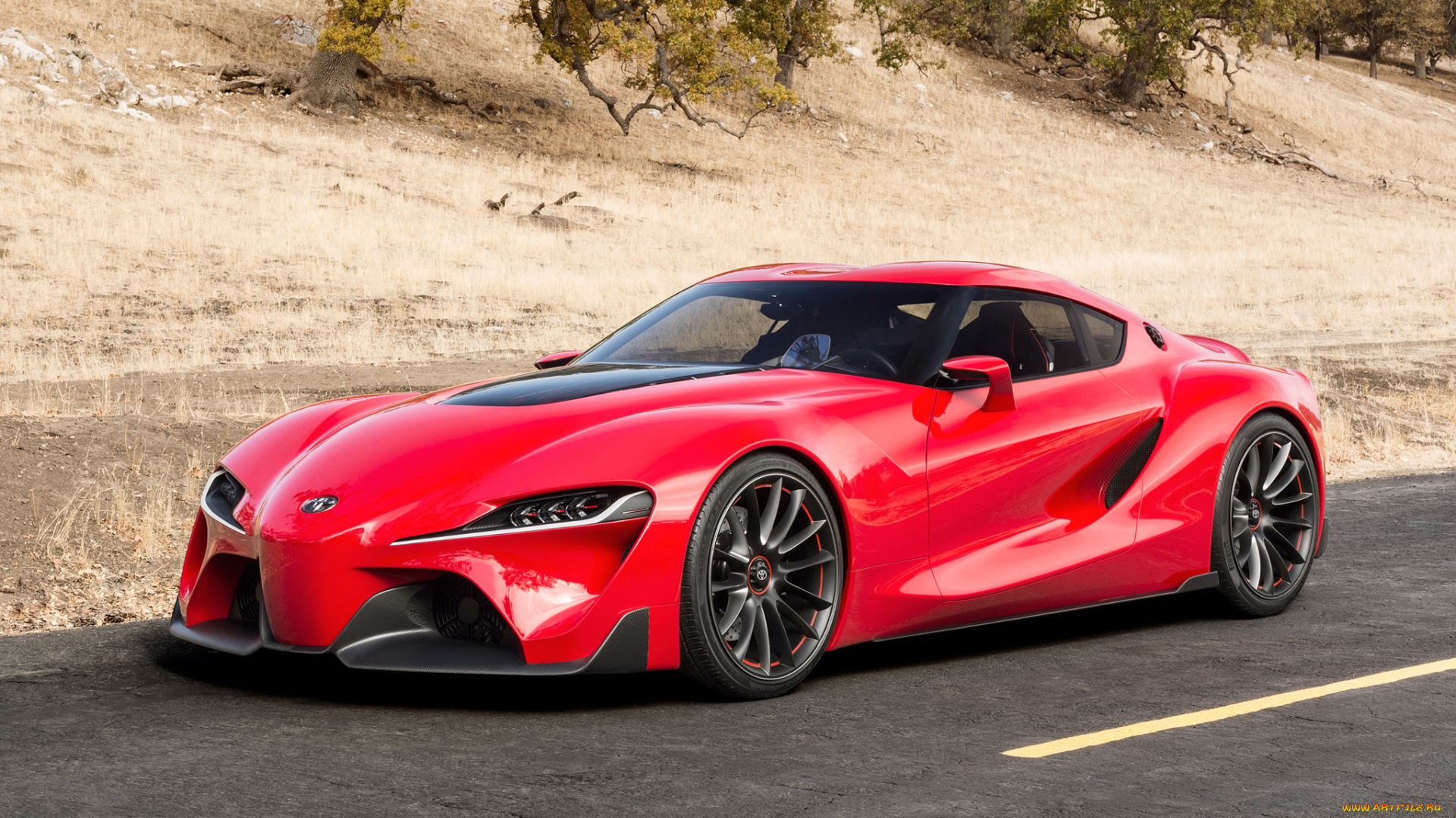 автомобили, toyota, ft-1, красный