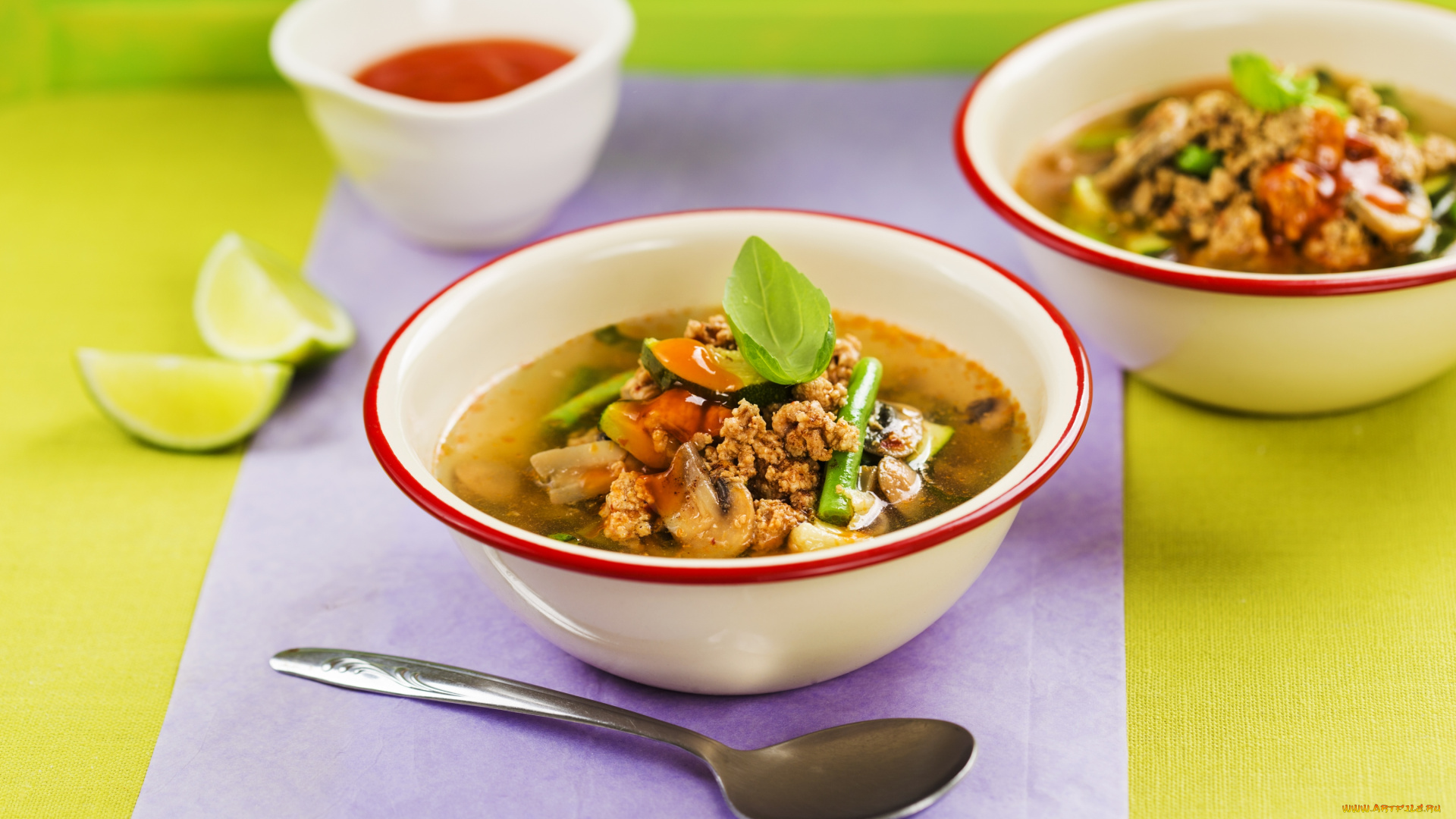 еда, первые, блюда, карри, тайский, суп