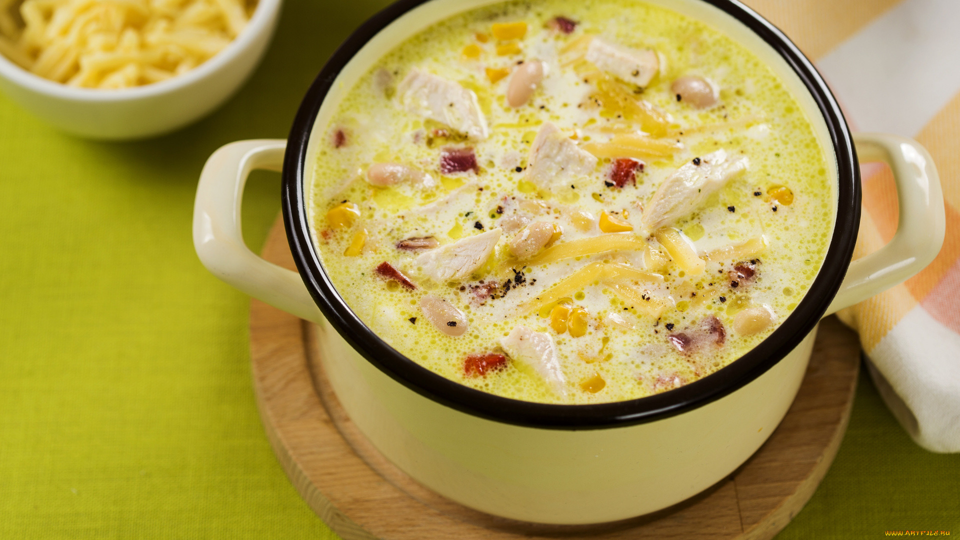 еда, первые, блюда, куриный, суп, халапеньо