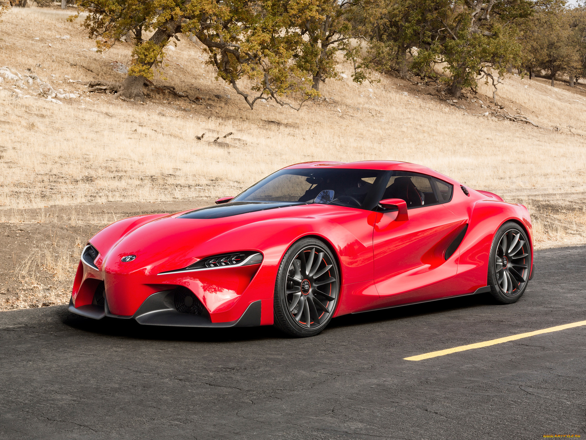 автомобили, toyota, ft-1, красный