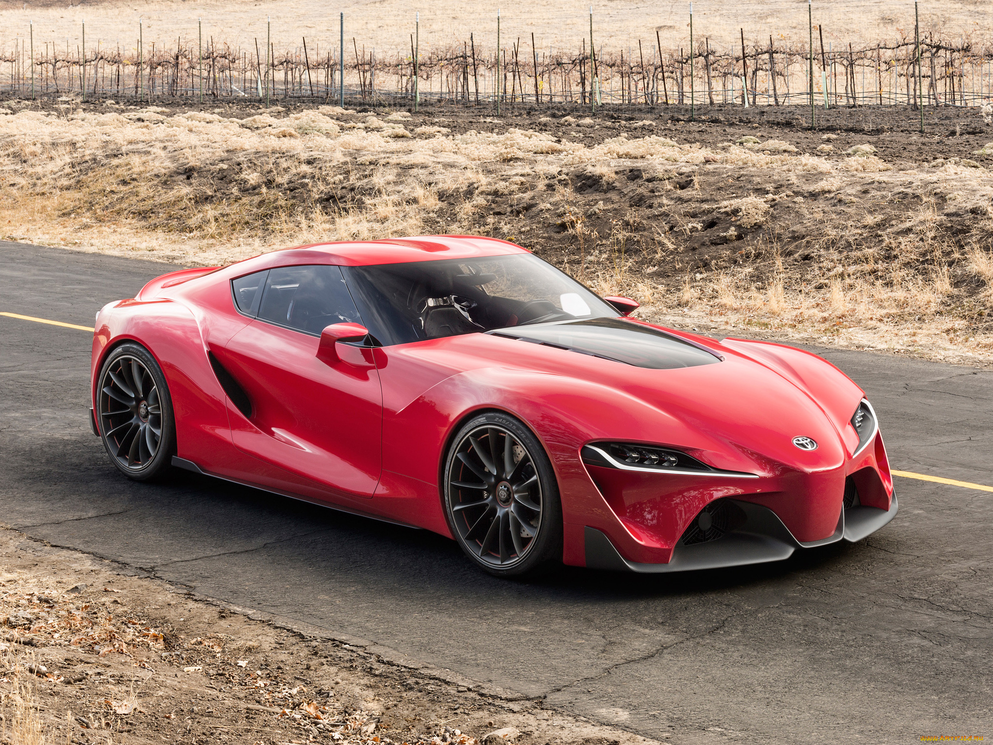 автомобили, toyota, ft-1, красный