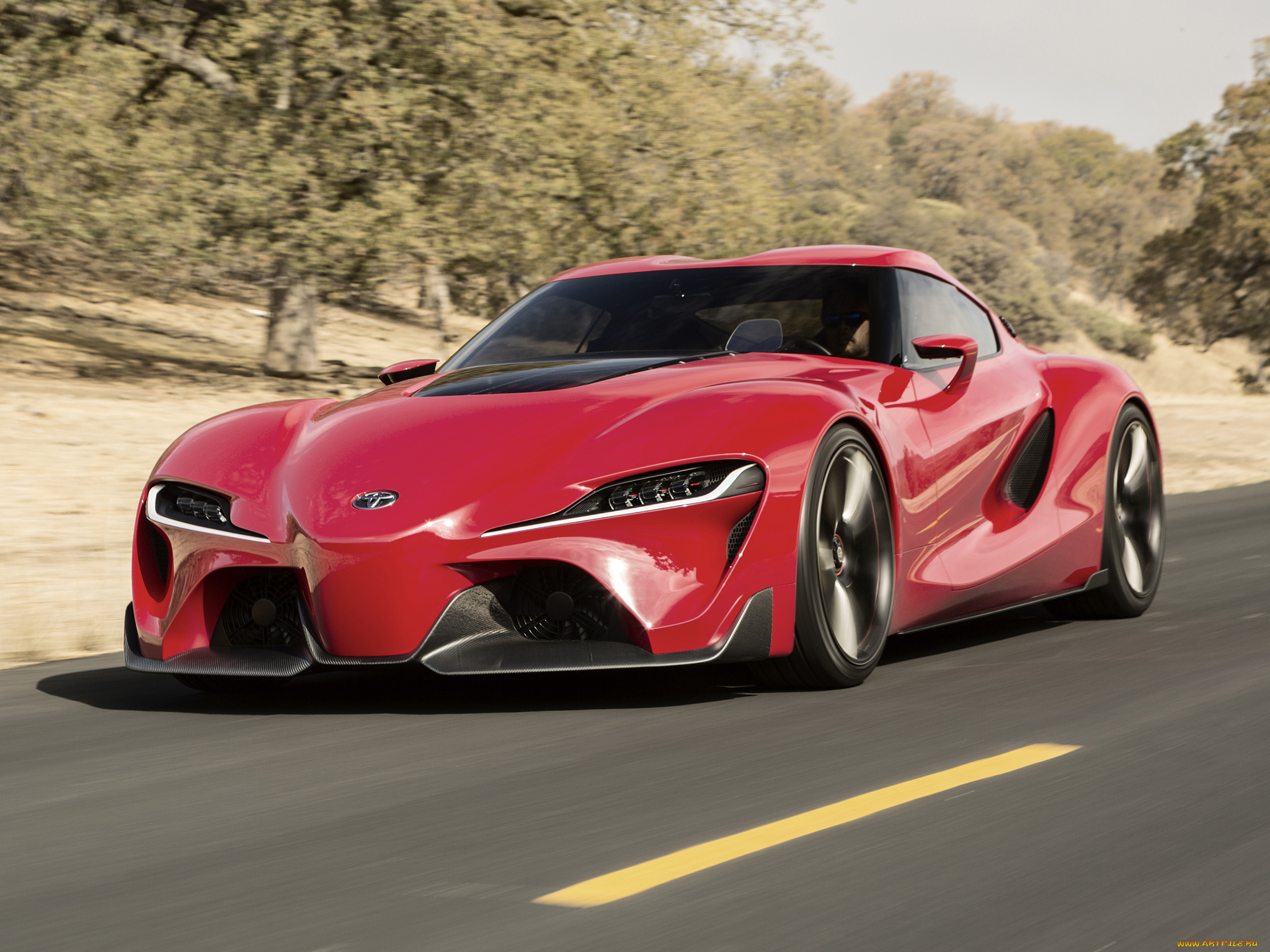автомобили, toyota, ft-1, красный