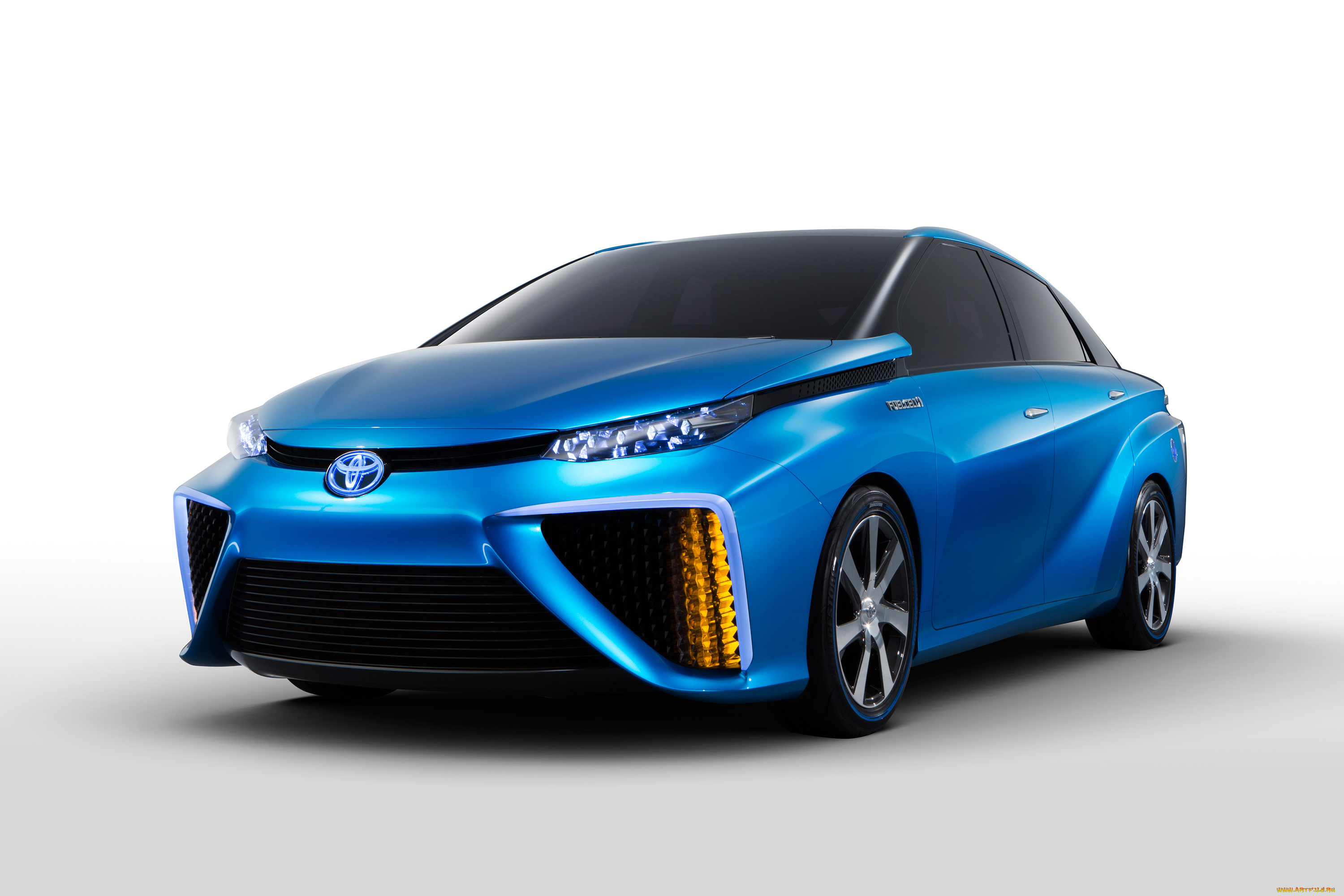 2014, toyota, fuel, cell, vehicle, автомобили, toyota, концепт, голубой