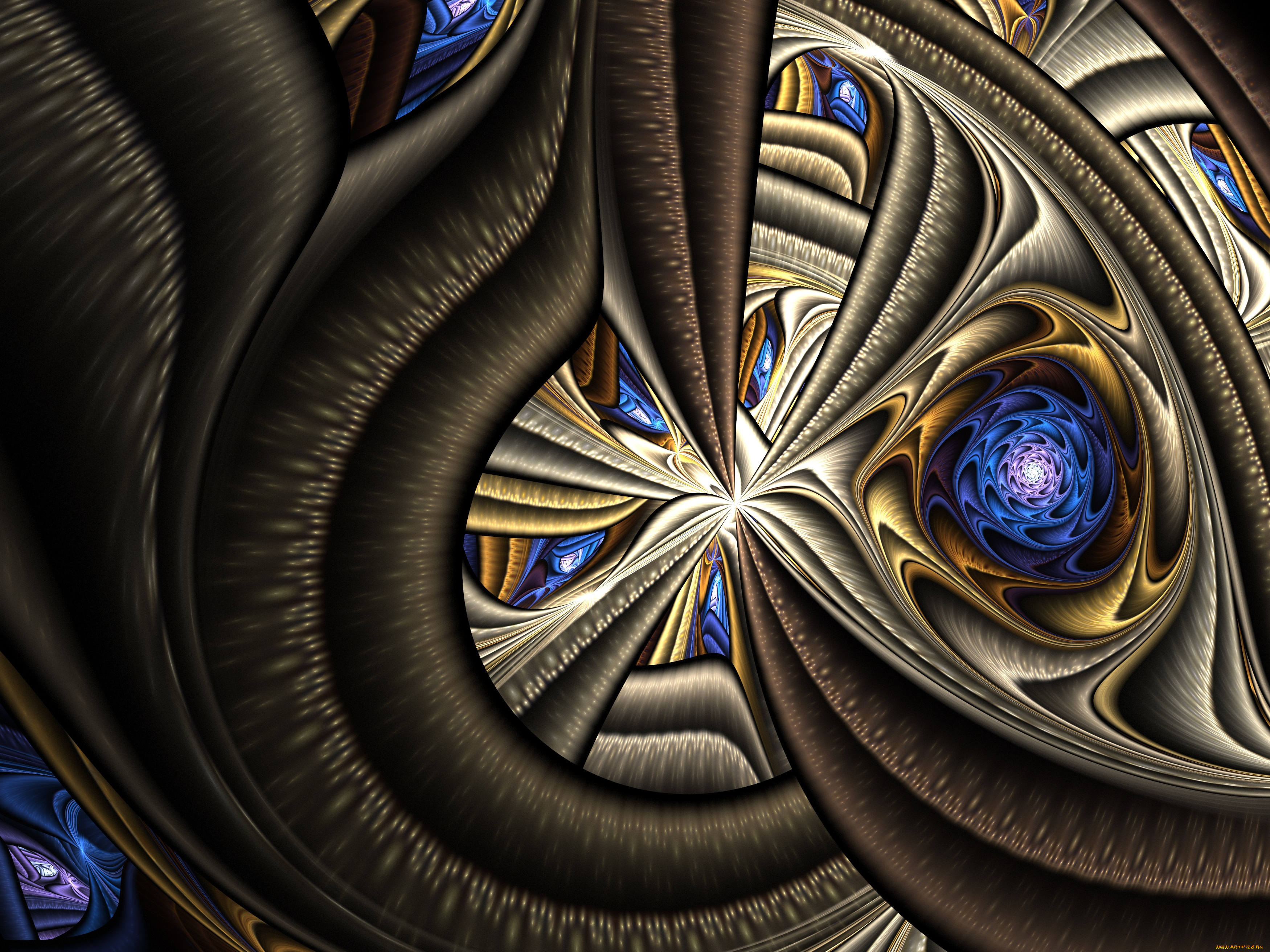3д, графика, fractal, , фракталы, узор, цвета, фон