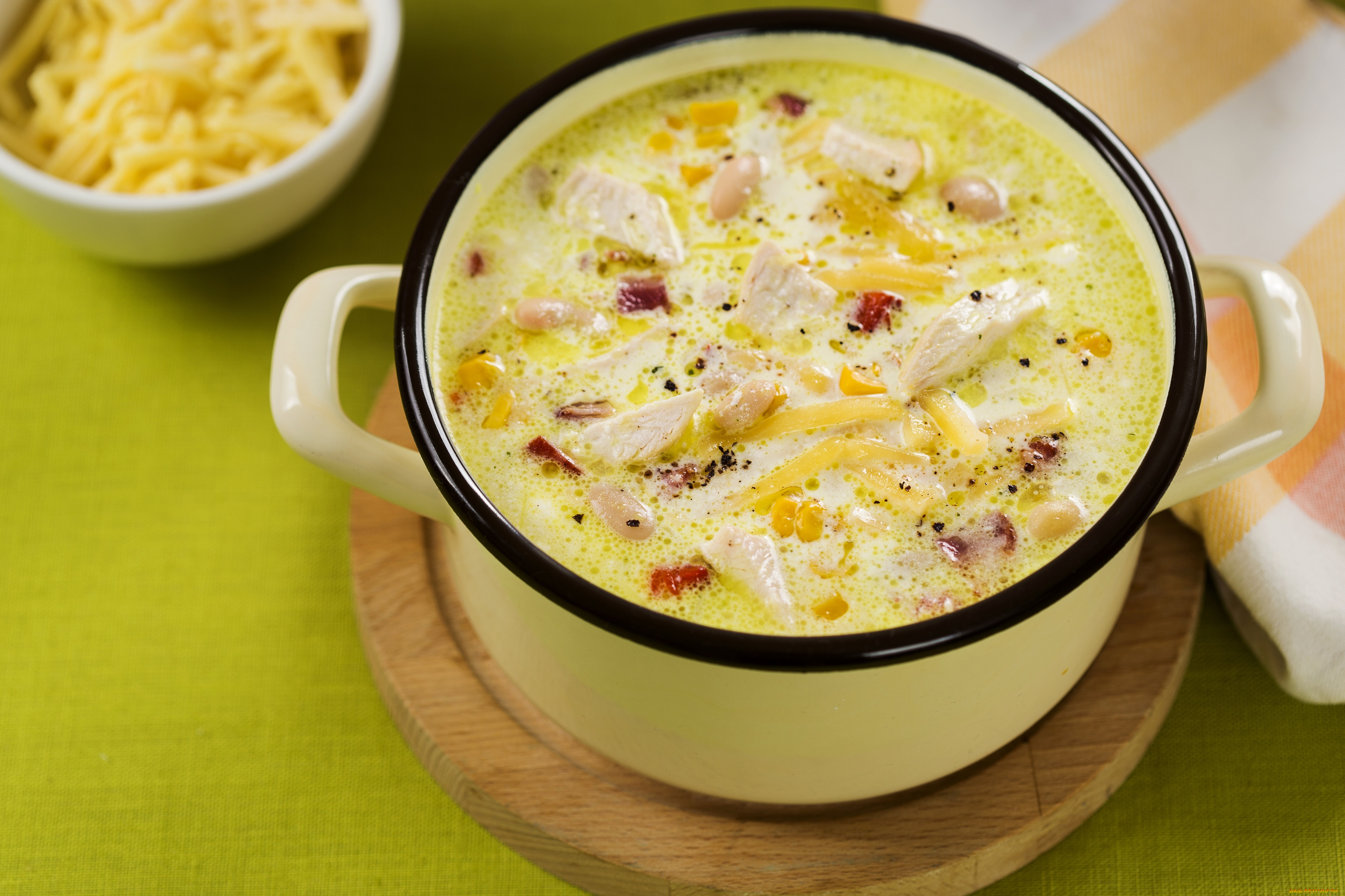 еда, первые, блюда, куриный, суп, халапеньо