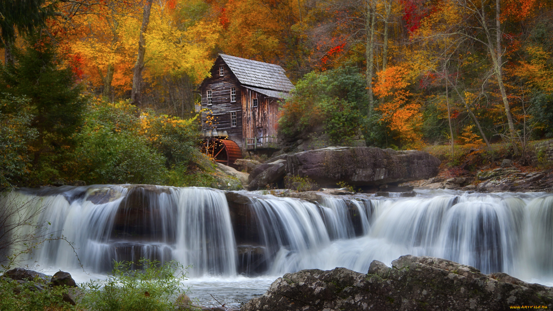разное, мельницы, речка, мельница