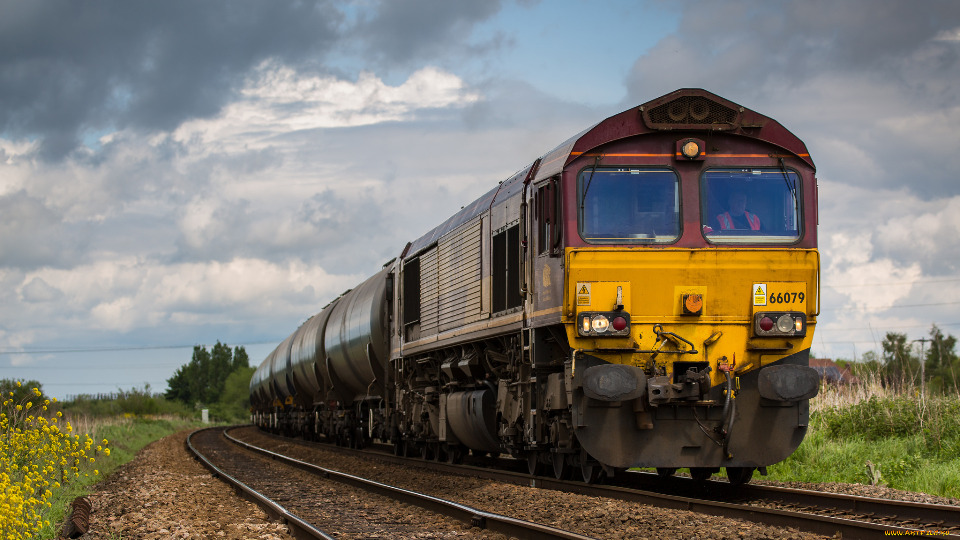 техника, поезда, локомотив, дорога, железная, состав