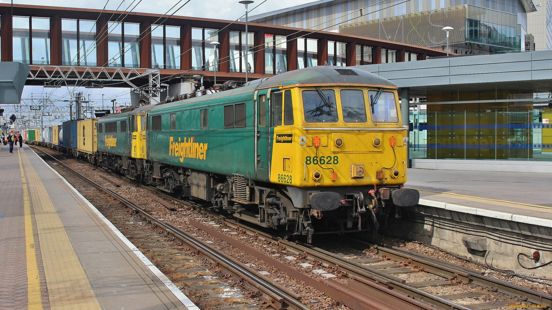 техника, поезда, локомотив, железная, дорога, состав