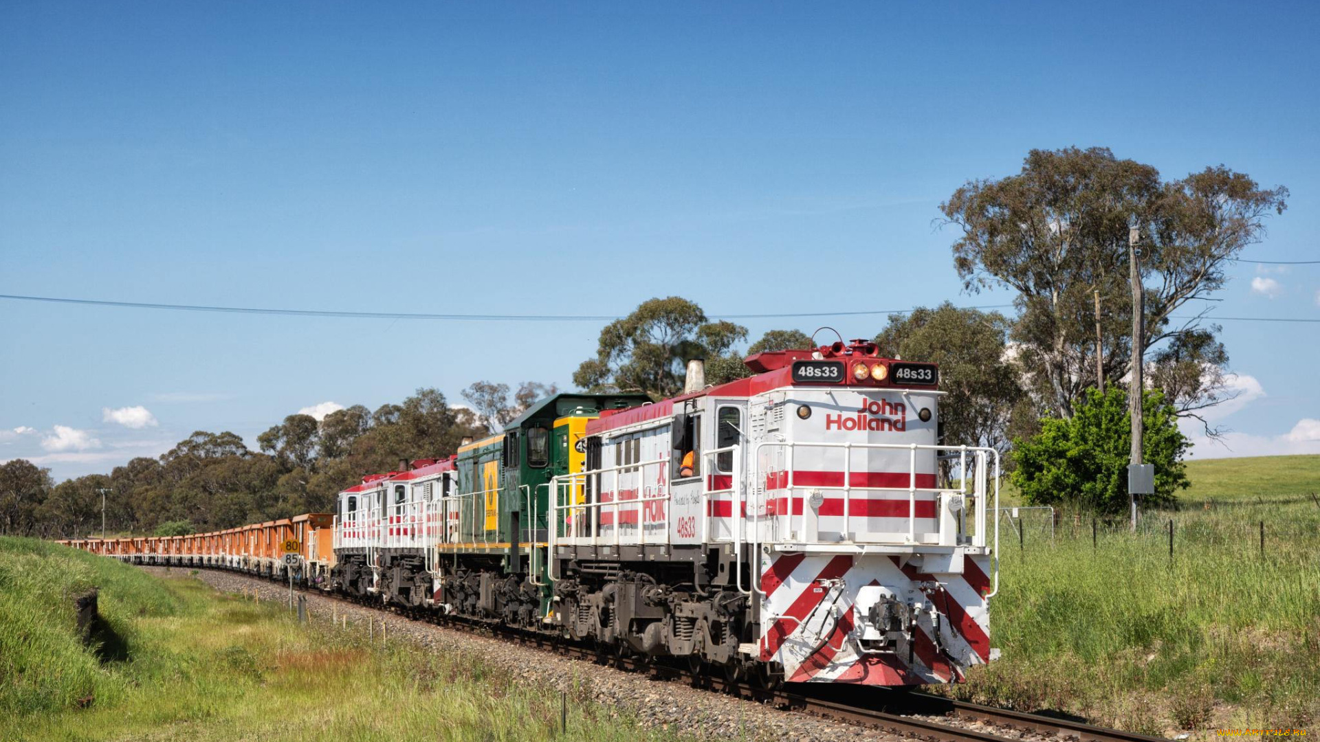 техника, поезда, состав, локомотив, дорога, железная