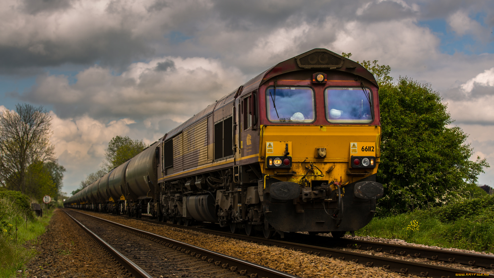 техника, поезда, железная, дорога, локомотив, состав