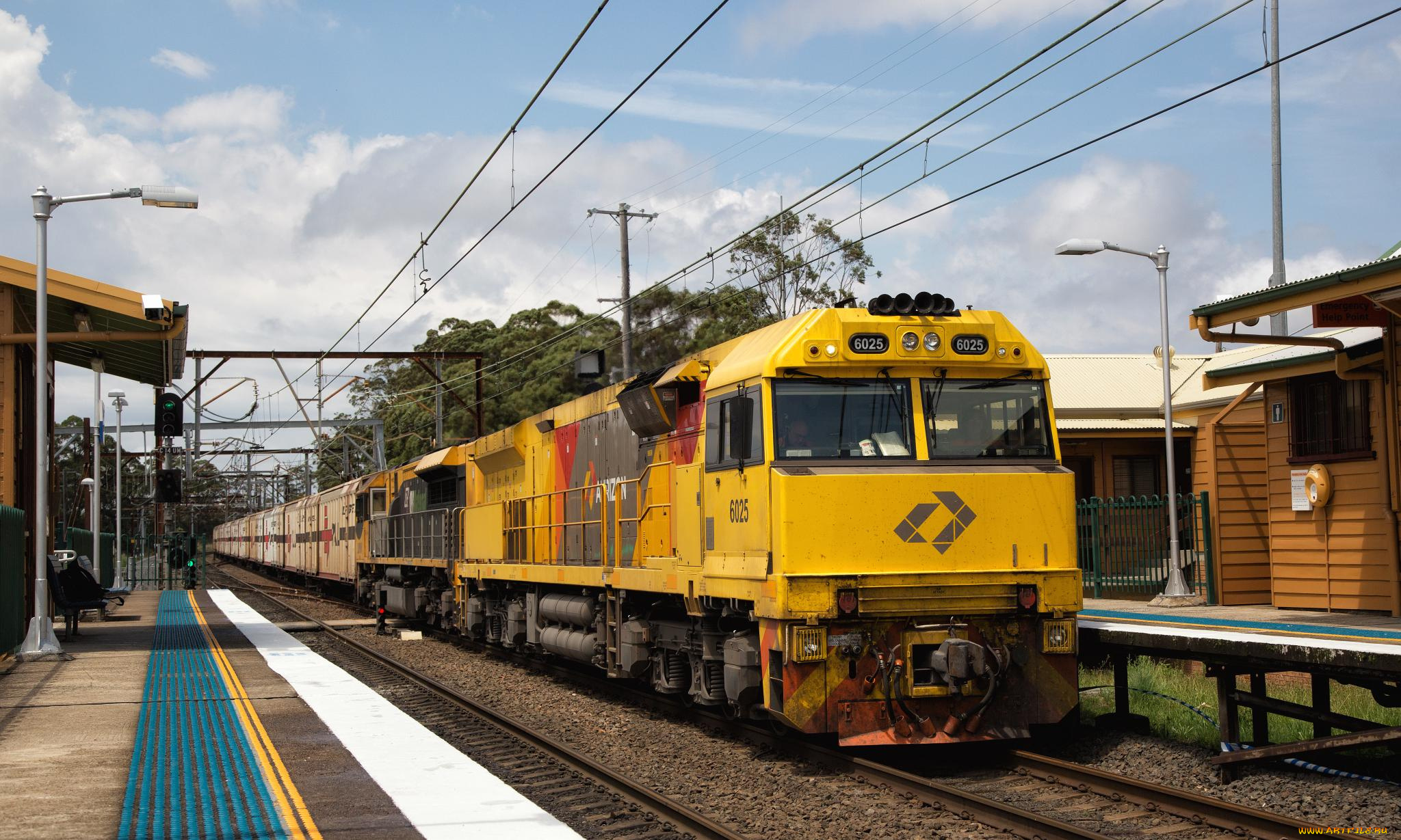 техника, поезда, локомотив, дорога, состав, железная