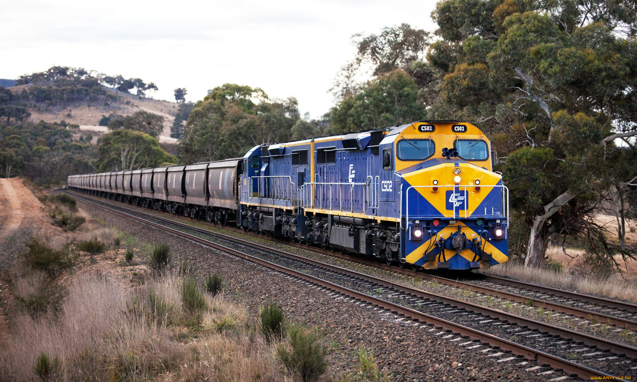 техника, поезда, состав, локомотив, дорога, железная