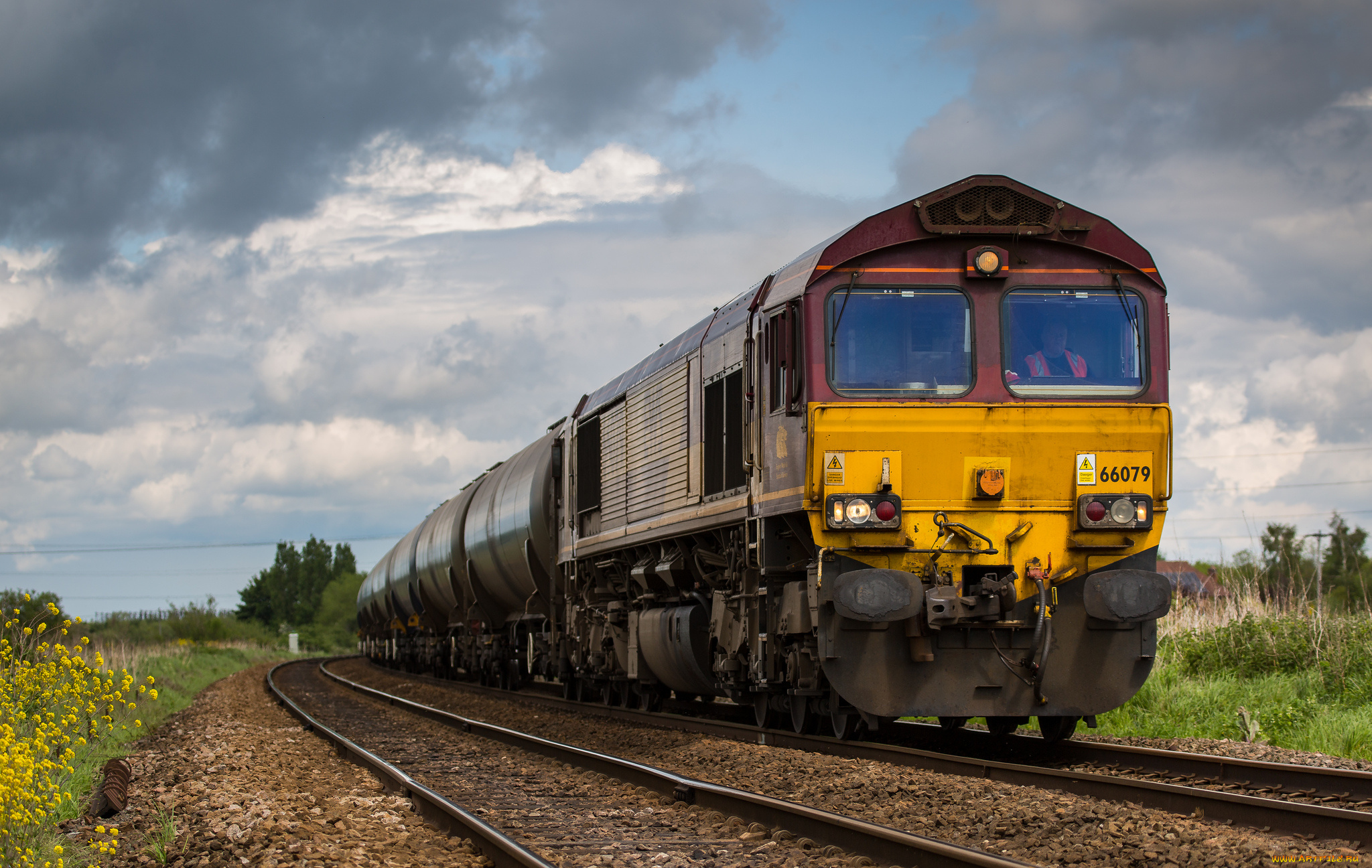 техника, поезда, локомотив, дорога, железная, состав