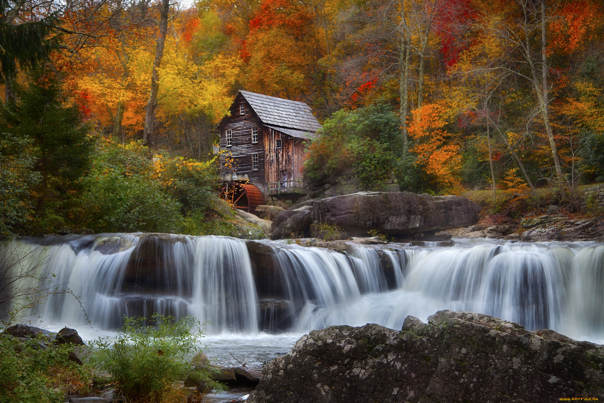 разное, мельницы, речка, мельница