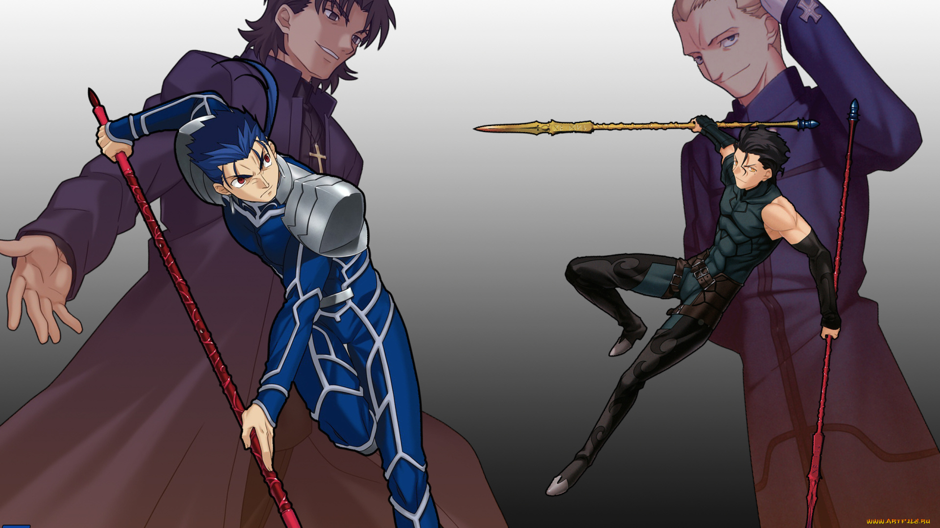 аниме, fate, stay, night, арт, лансер, слуги