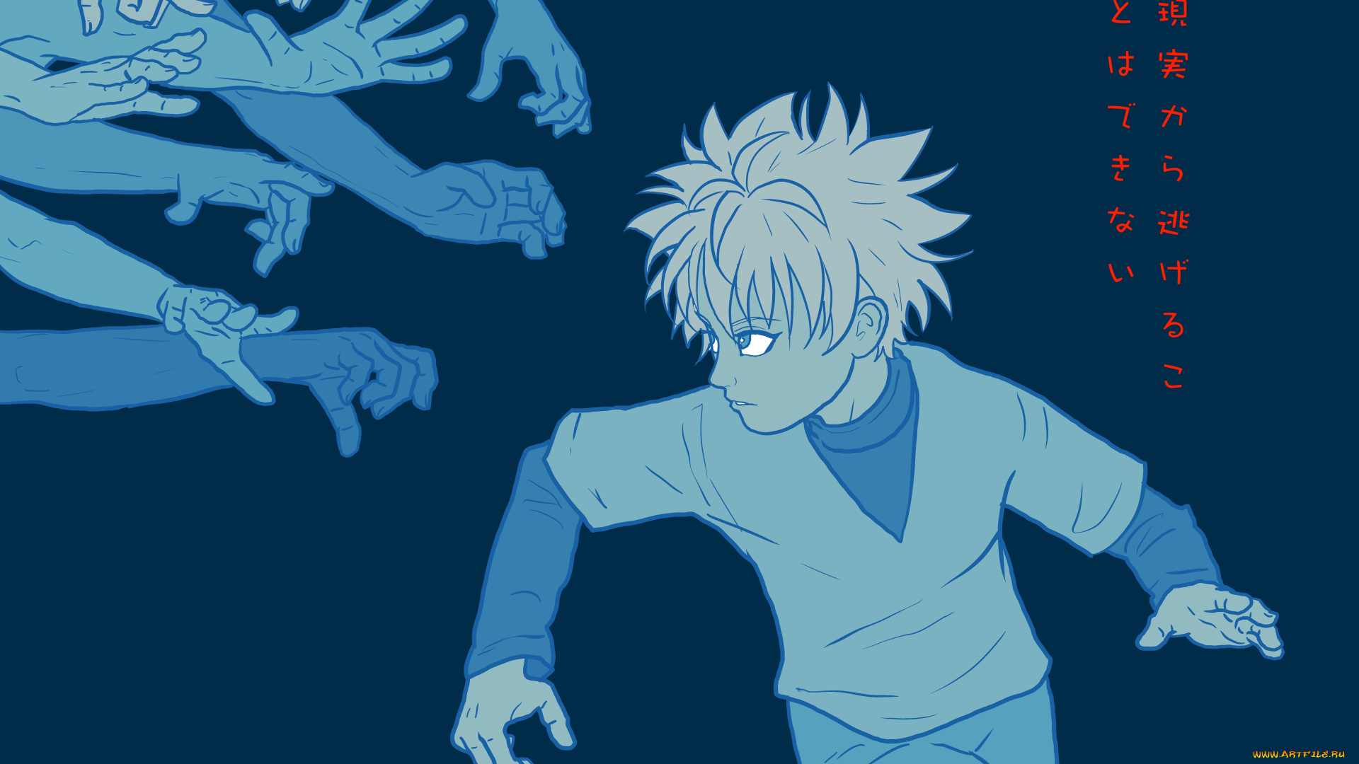 аниме, hunter, x, hunter, мальчик, руки, киллуа, золдик