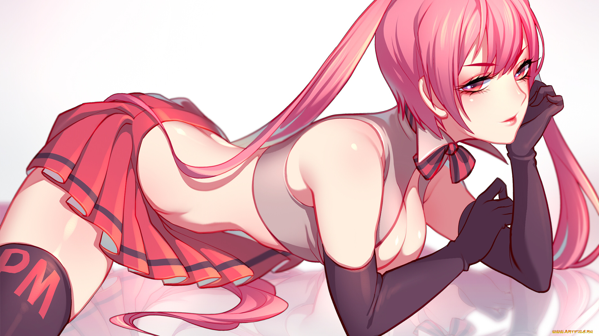 аниме, vocaloid, девушка, фон, взгляд