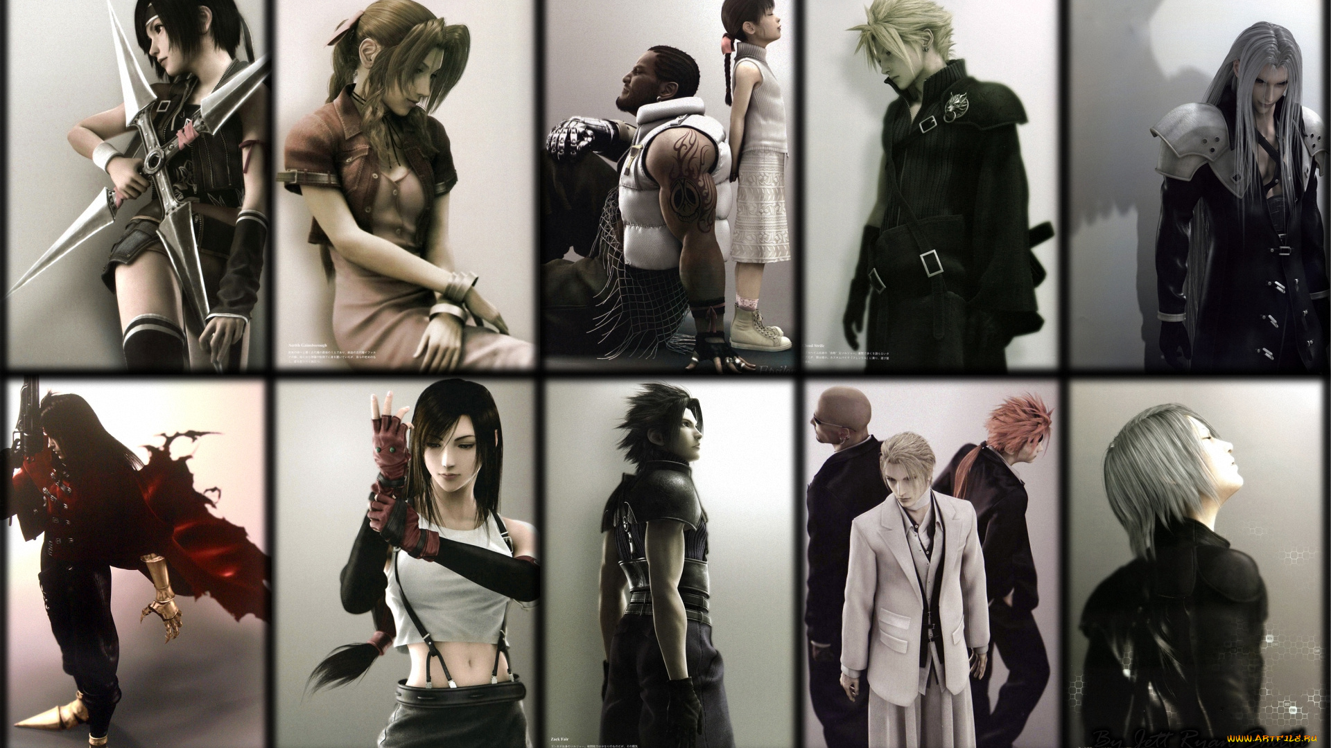 видео, игры, final, fantasy, vii, , advent, children, vincent, yuffie, barret, aerith, tifa, lockhart, cloud, strife, zack, sephiroth, turks
