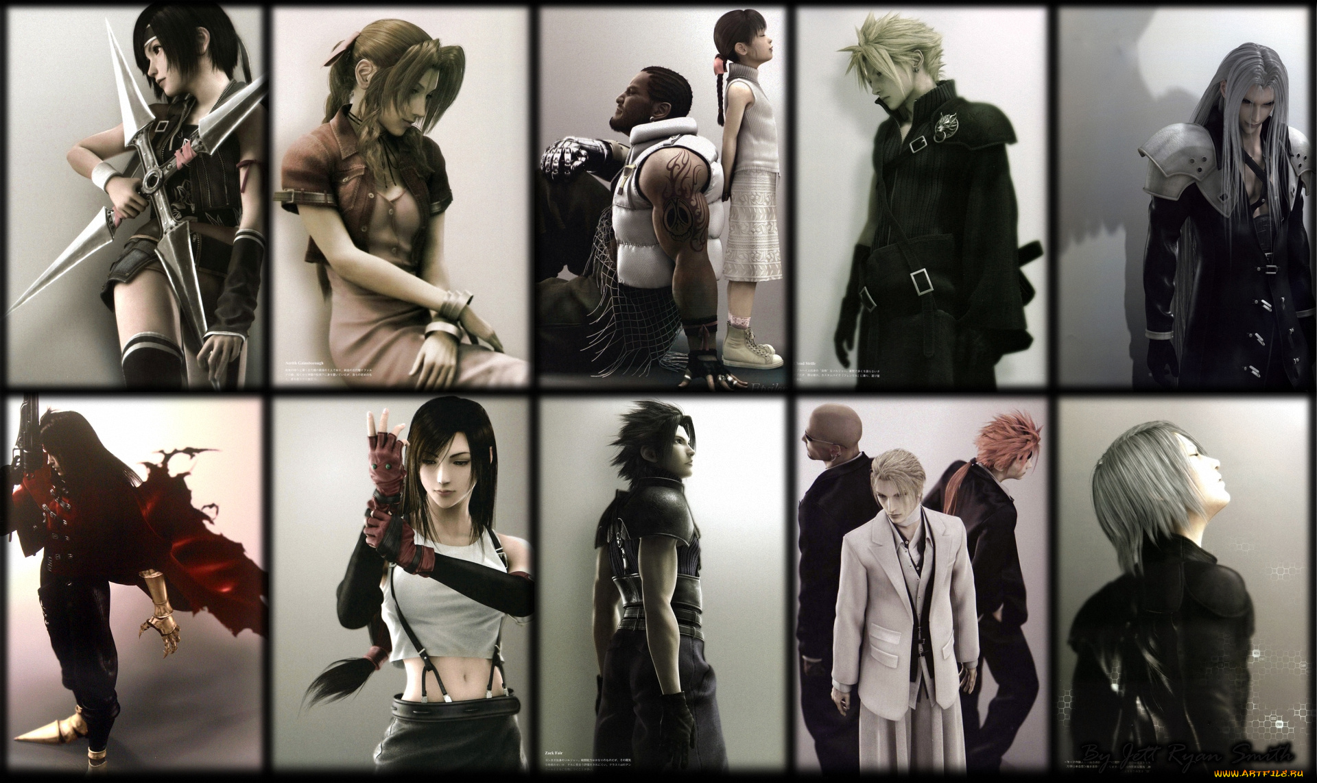 видео, игры, final, fantasy, vii, , advent, children, vincent, yuffie, barret, aerith, tifa, lockhart, cloud, strife, zack, sephiroth, turks