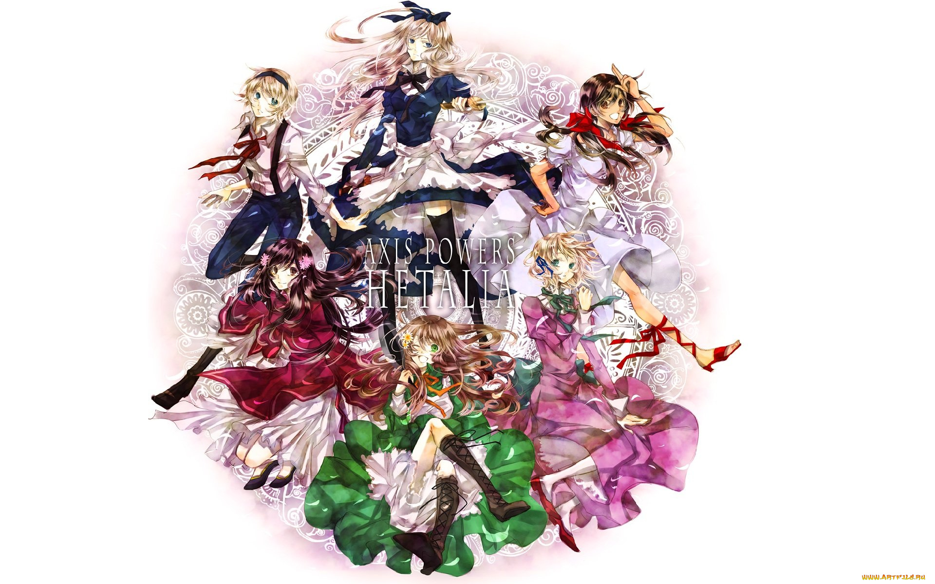 аниме, hetalia, , axis, powers, персонажи, фон, арт