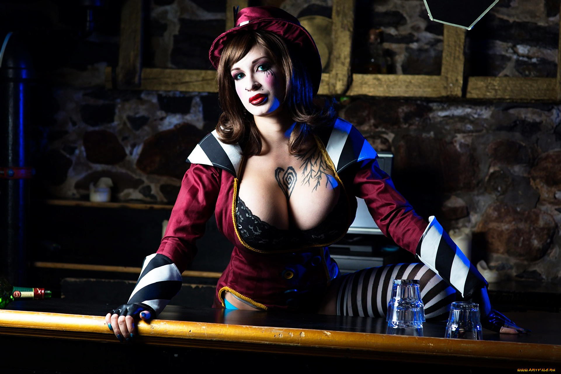 девушки, ariane, saint-amour, ariane, saint-amour, силикон, грудь, брюнетка, косплей, cosplay, тату