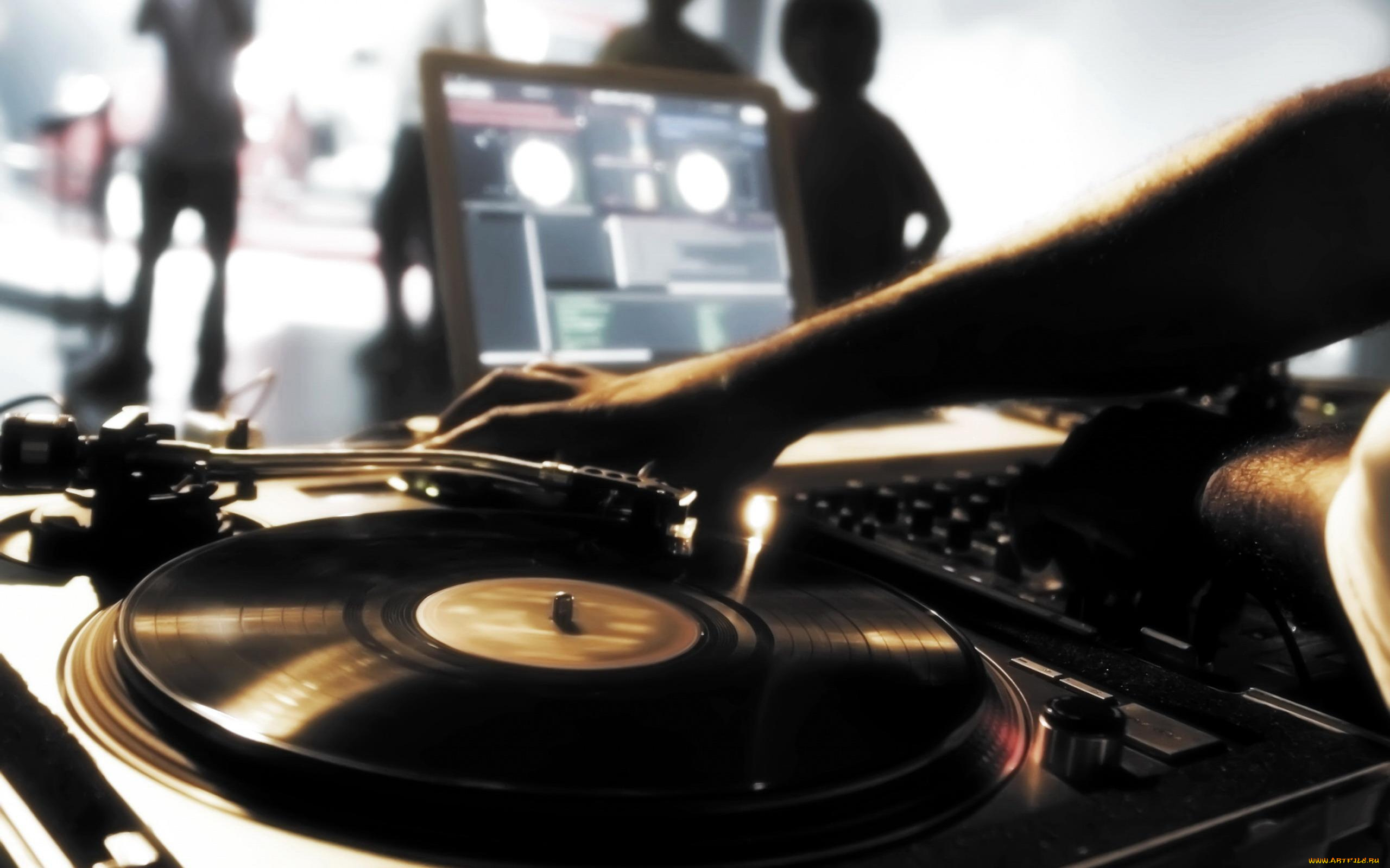 музыка, -, другое, люди, пульт, диски, диджей, руки