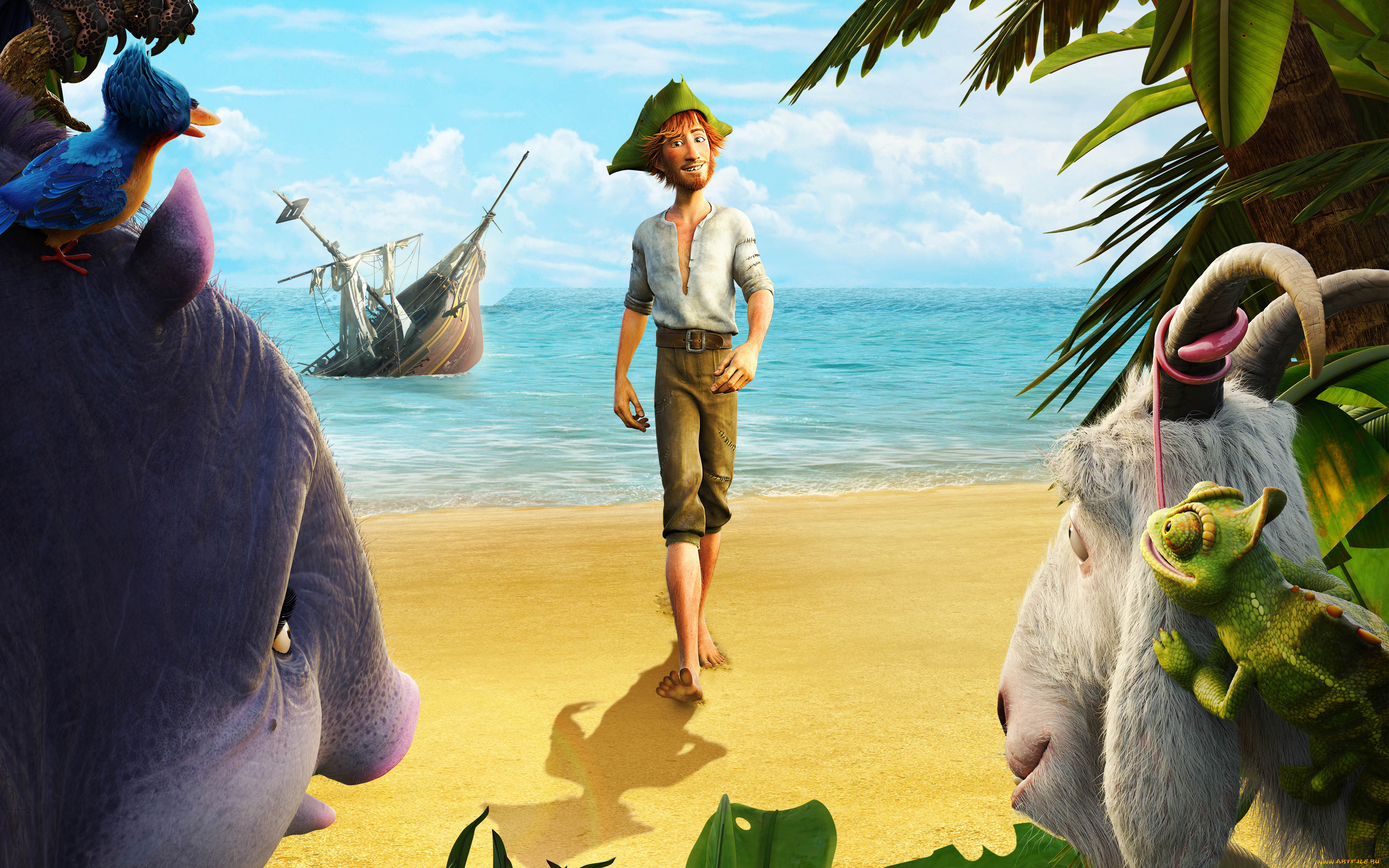 robinson, мультфильмы, юмор, приключения, робинзон, мультфильм