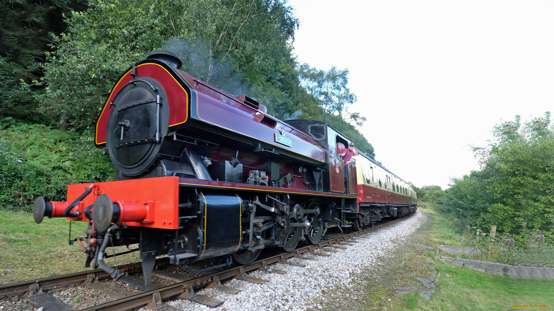 техника, паровозы, локомотив, состав