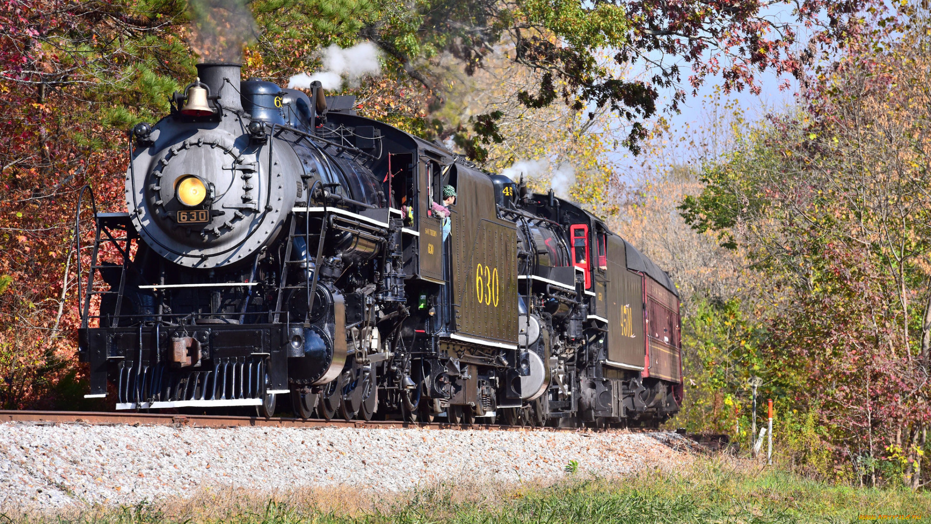 техника, паровозы, состав, локомотив