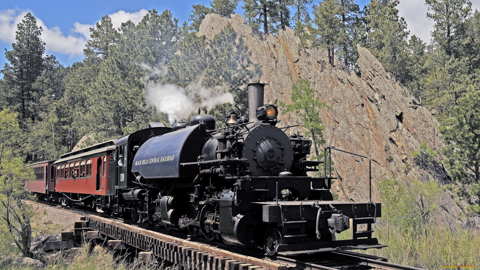 техника, паровозы, состав, локомотив