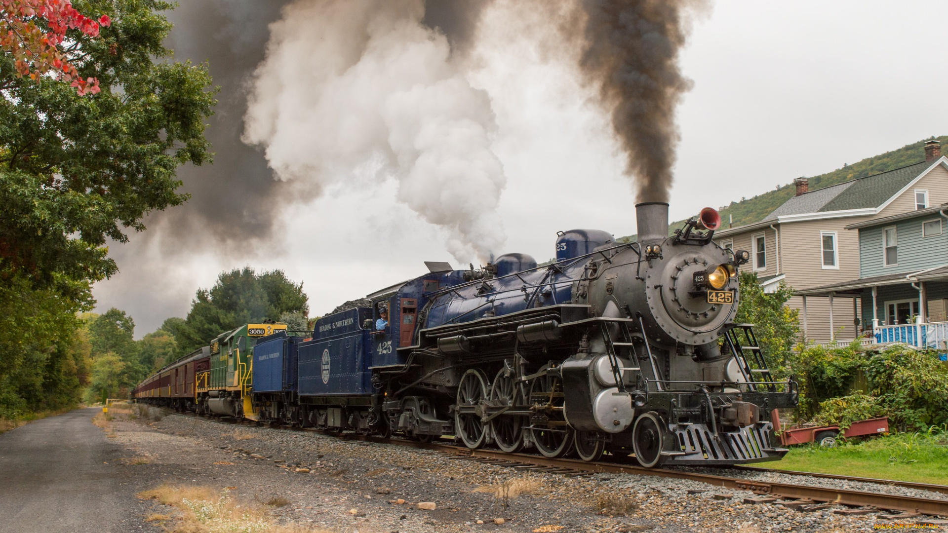 техника, паровозы, состав, локомотив
