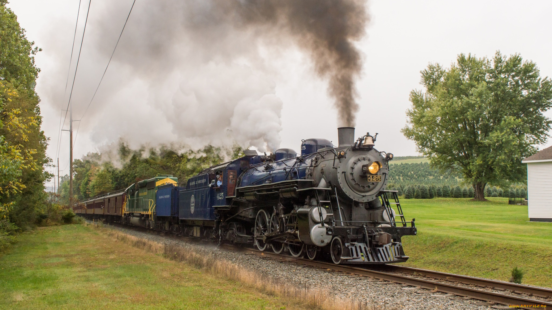 техника, паровозы, состав, локомотив