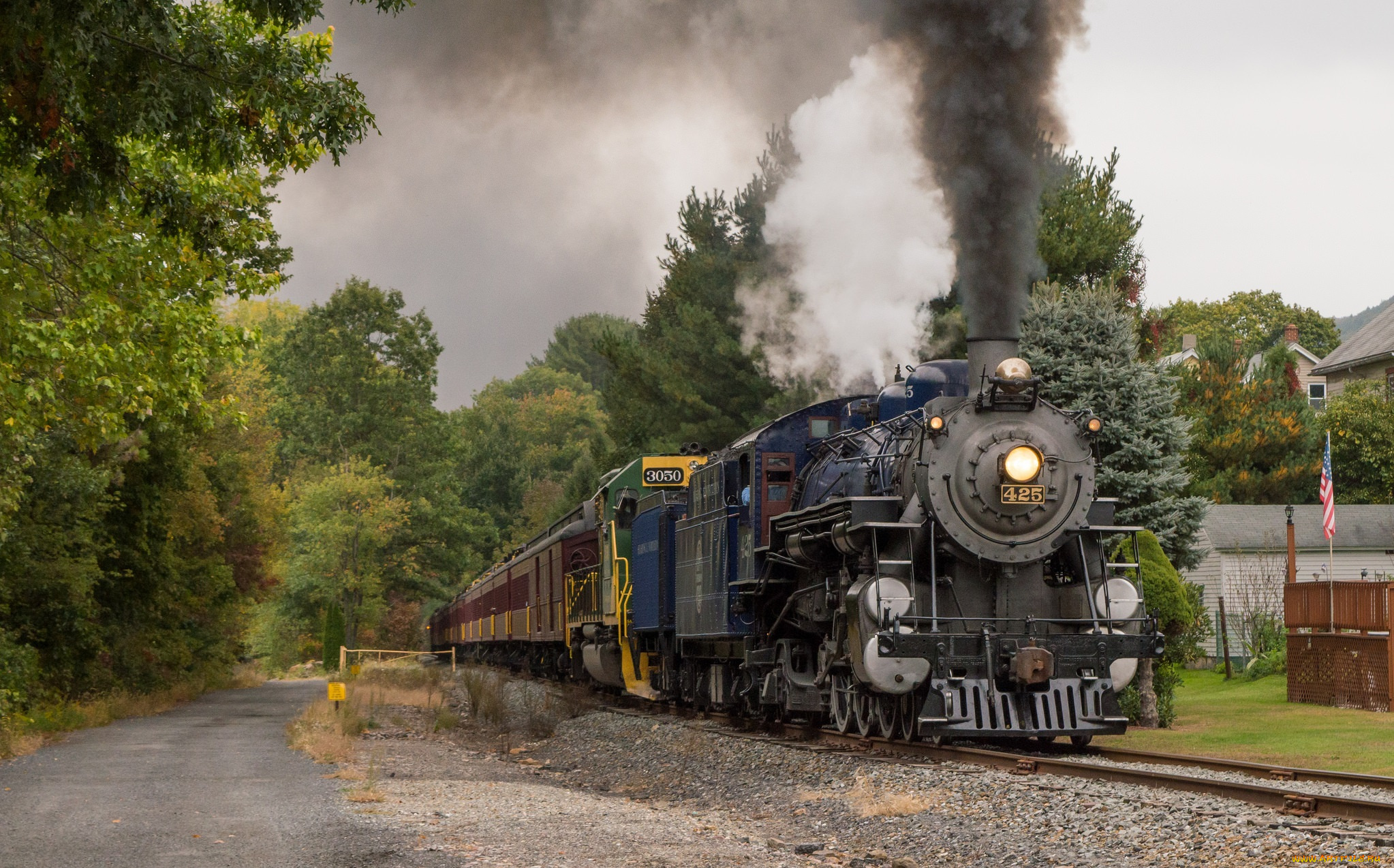 техника, паровозы, локомотив, состав
