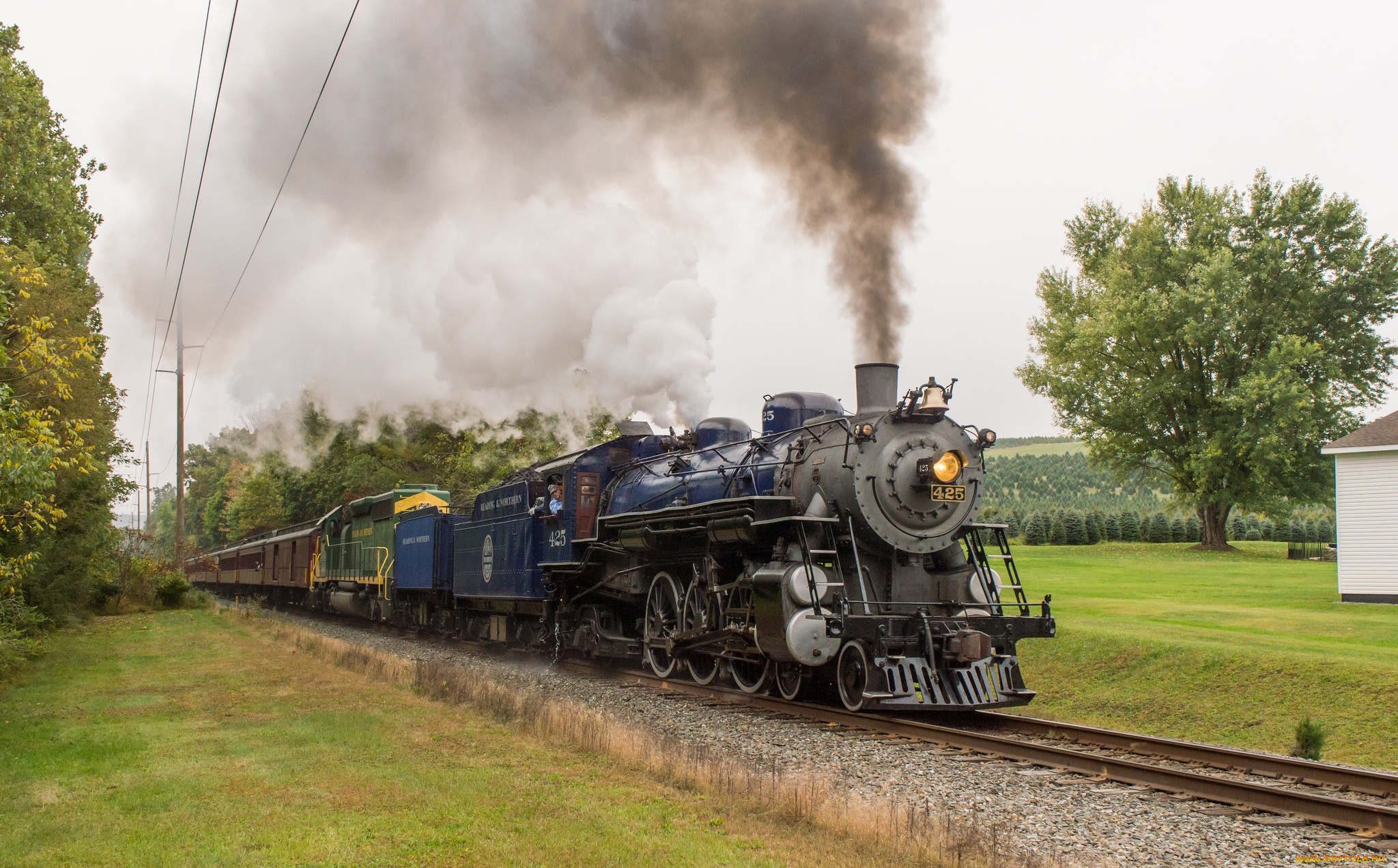 техника, паровозы, состав, локомотив