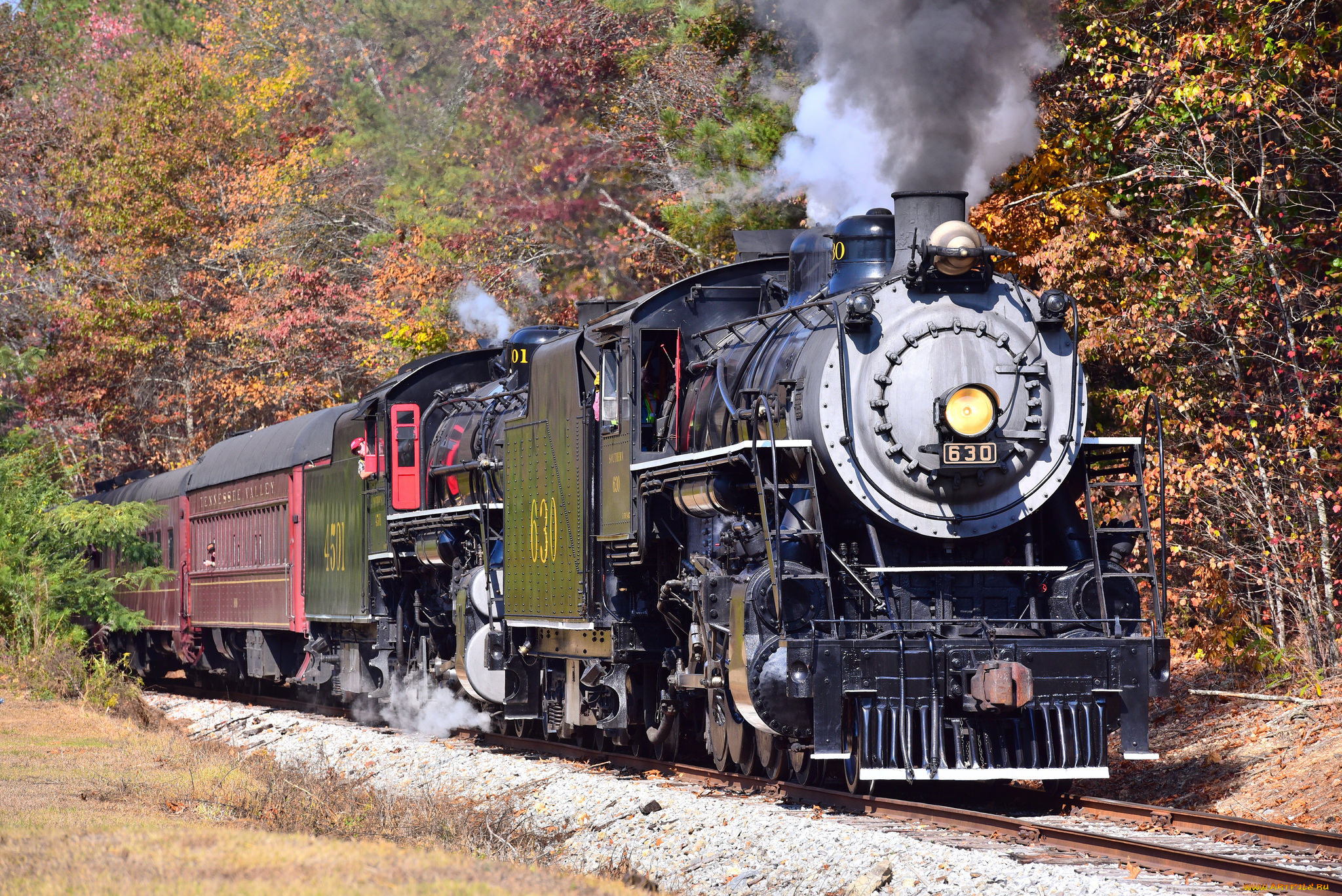 техника, паровозы, локомотив, состав