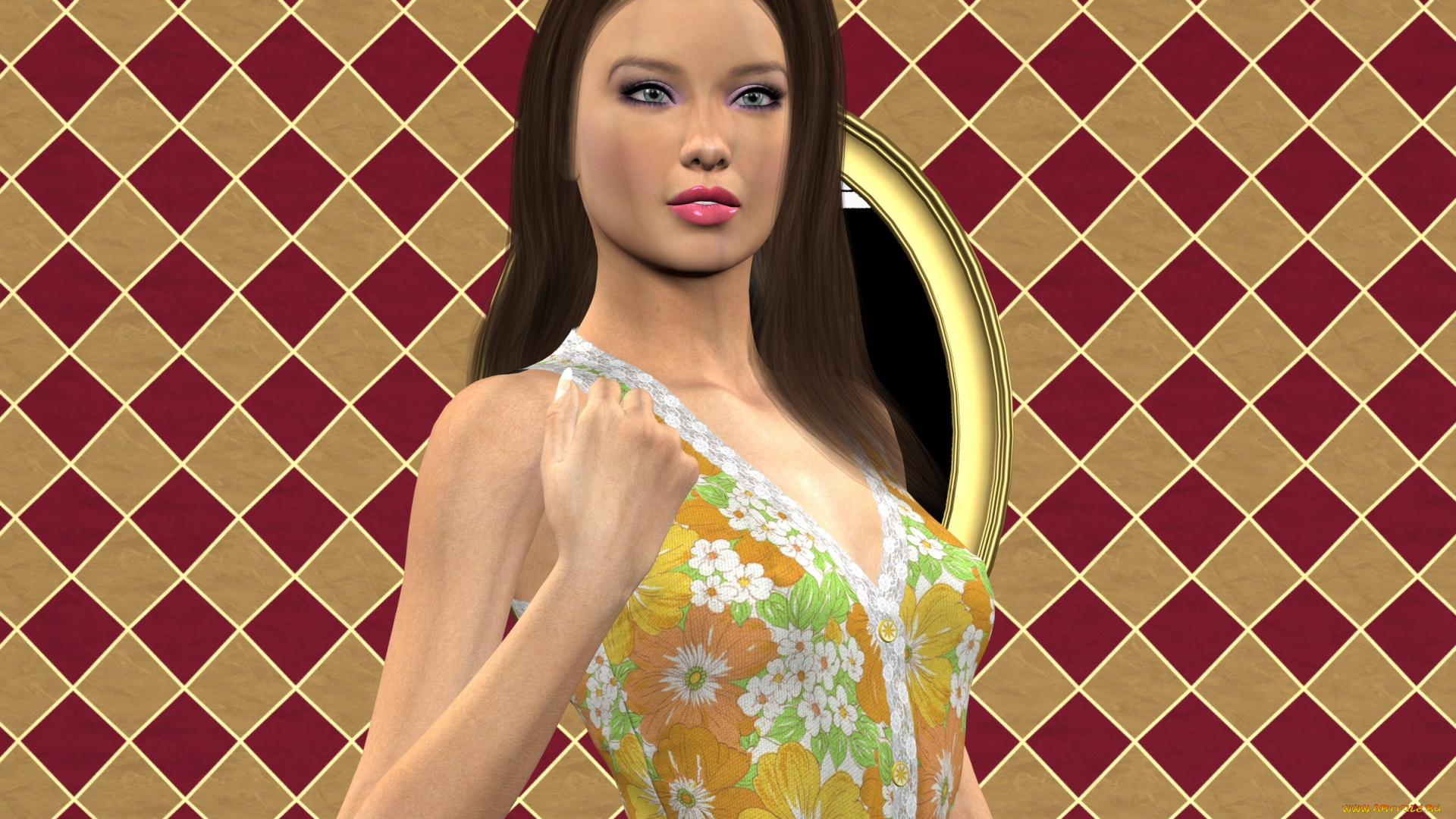 3д, графика, люди, , people, фон, взгляд, девушка