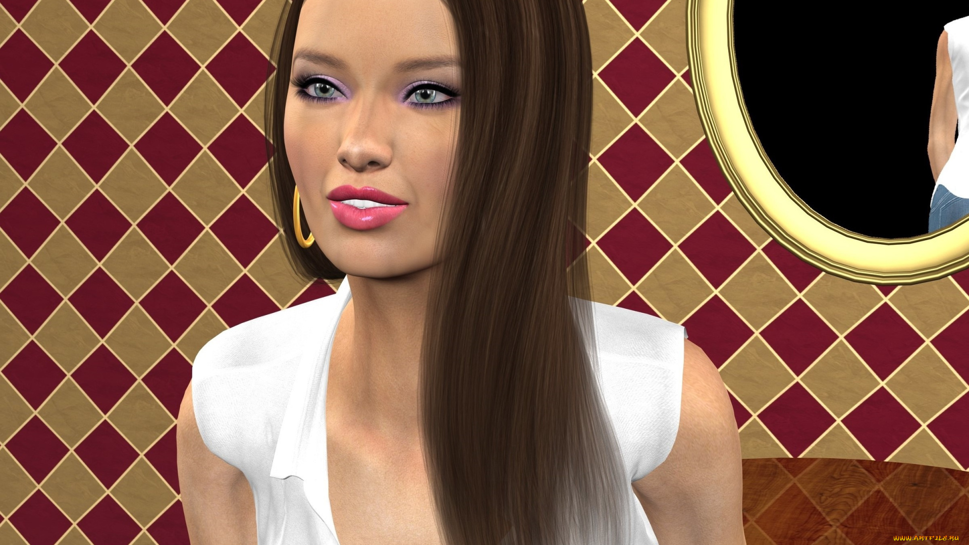 3д, графика, люди, , people, фон, взгляд, девушка