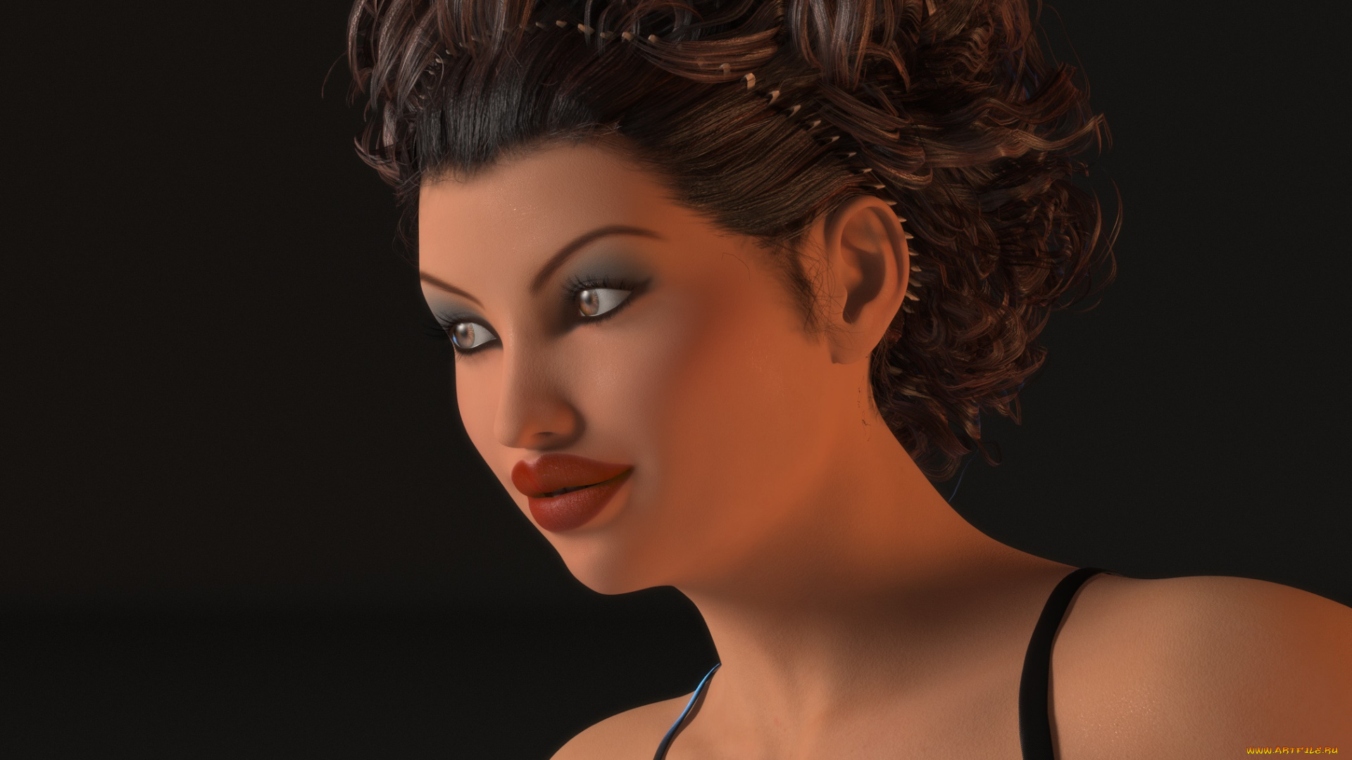 3д, графика, портрет, , portraits, фон, девушка, взгляд