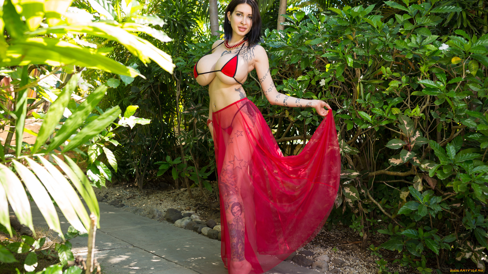 девушки, ariane, saint-amour, лес, улыбка, взгляд, фон, девушка