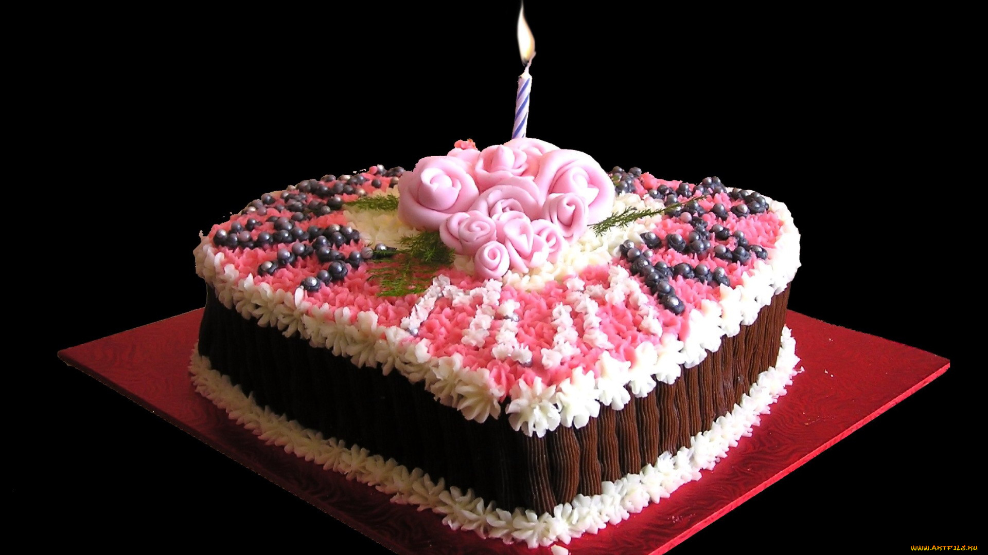 еда, торты, праздник, свеча, торт