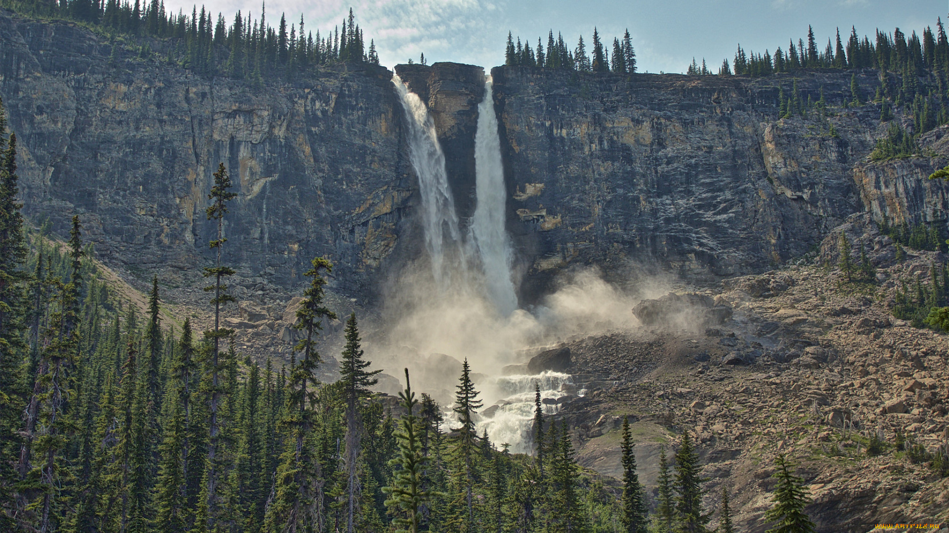 природа, водопады, простор
