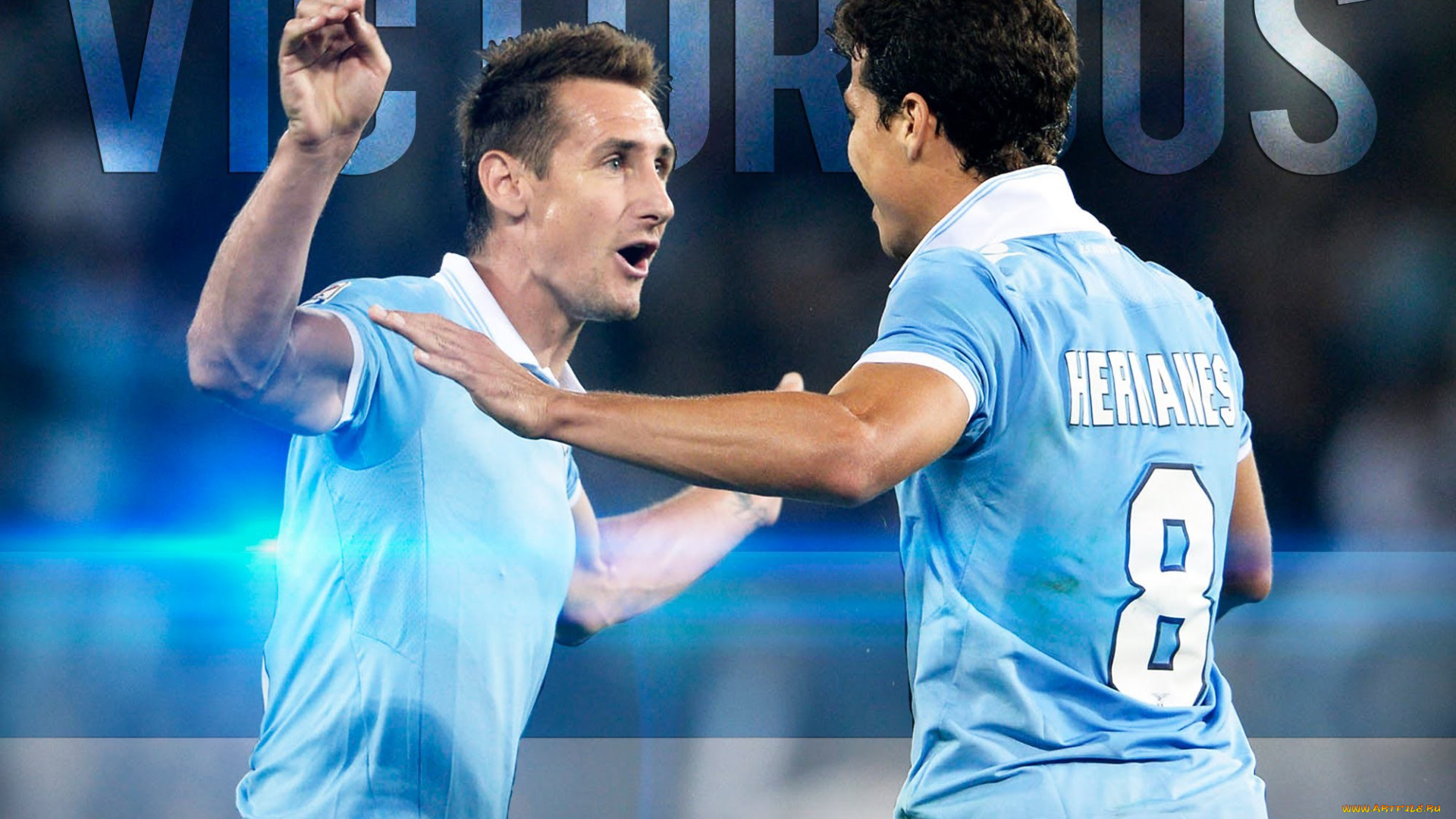 спорт, футбол, спортсмены, lazio, miroslav, klose, игроки, радость