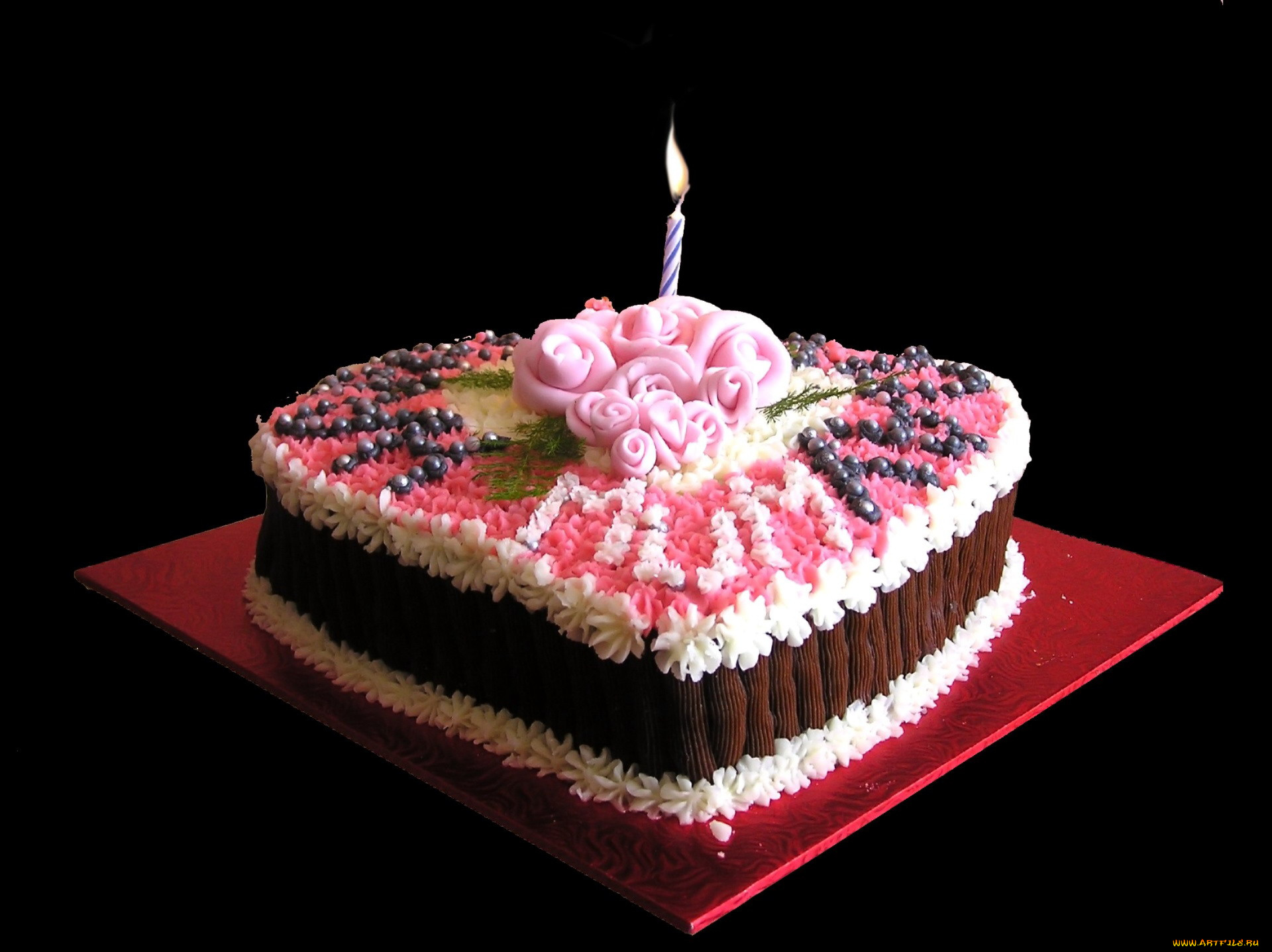 еда, торты, праздник, свеча, торт