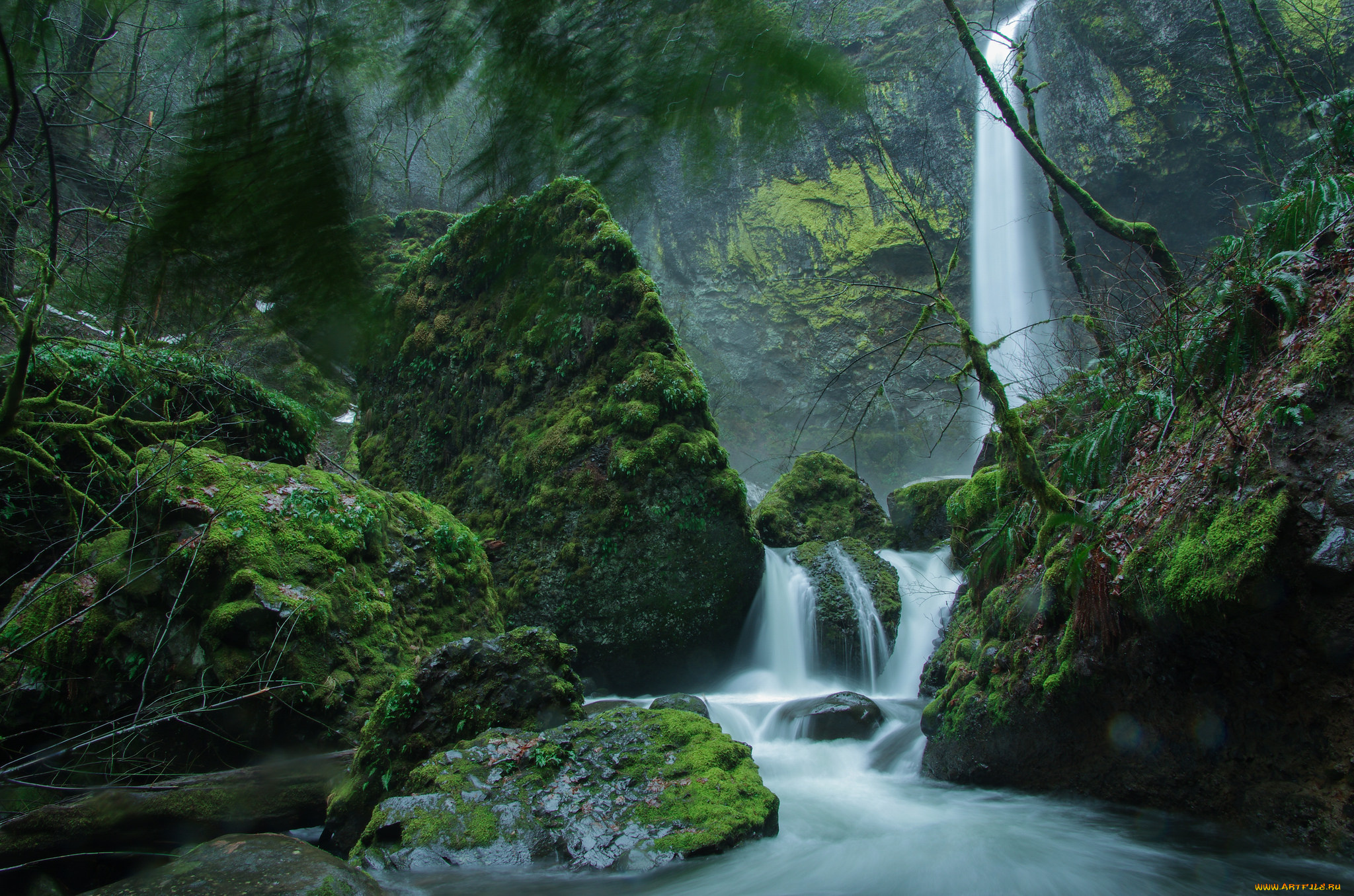 природа, водопады, простор