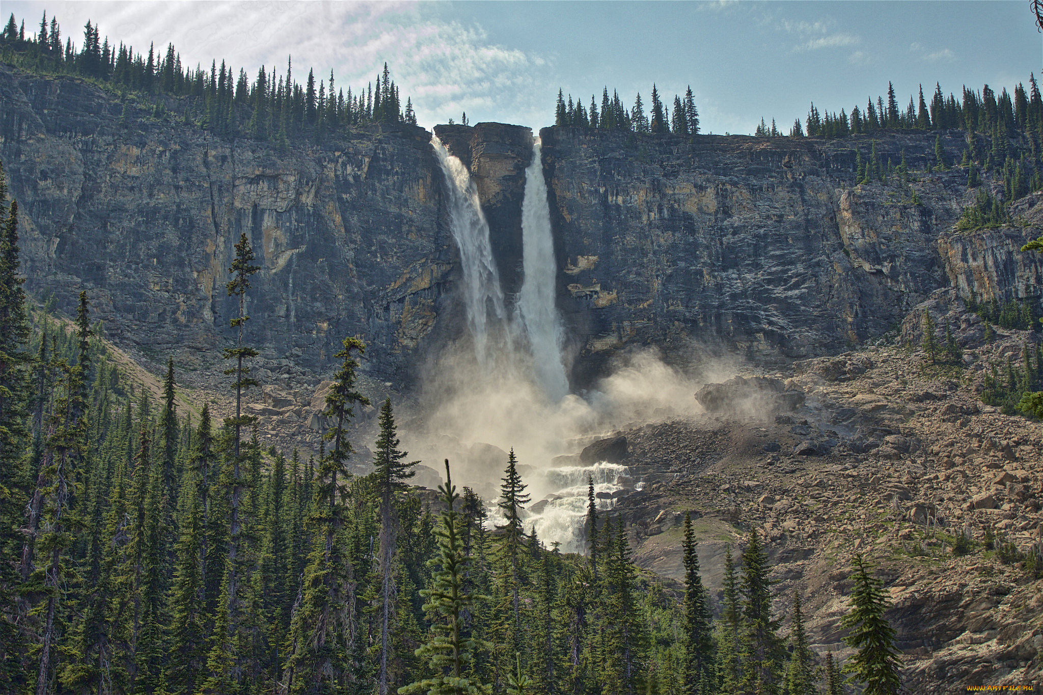природа, водопады, простор