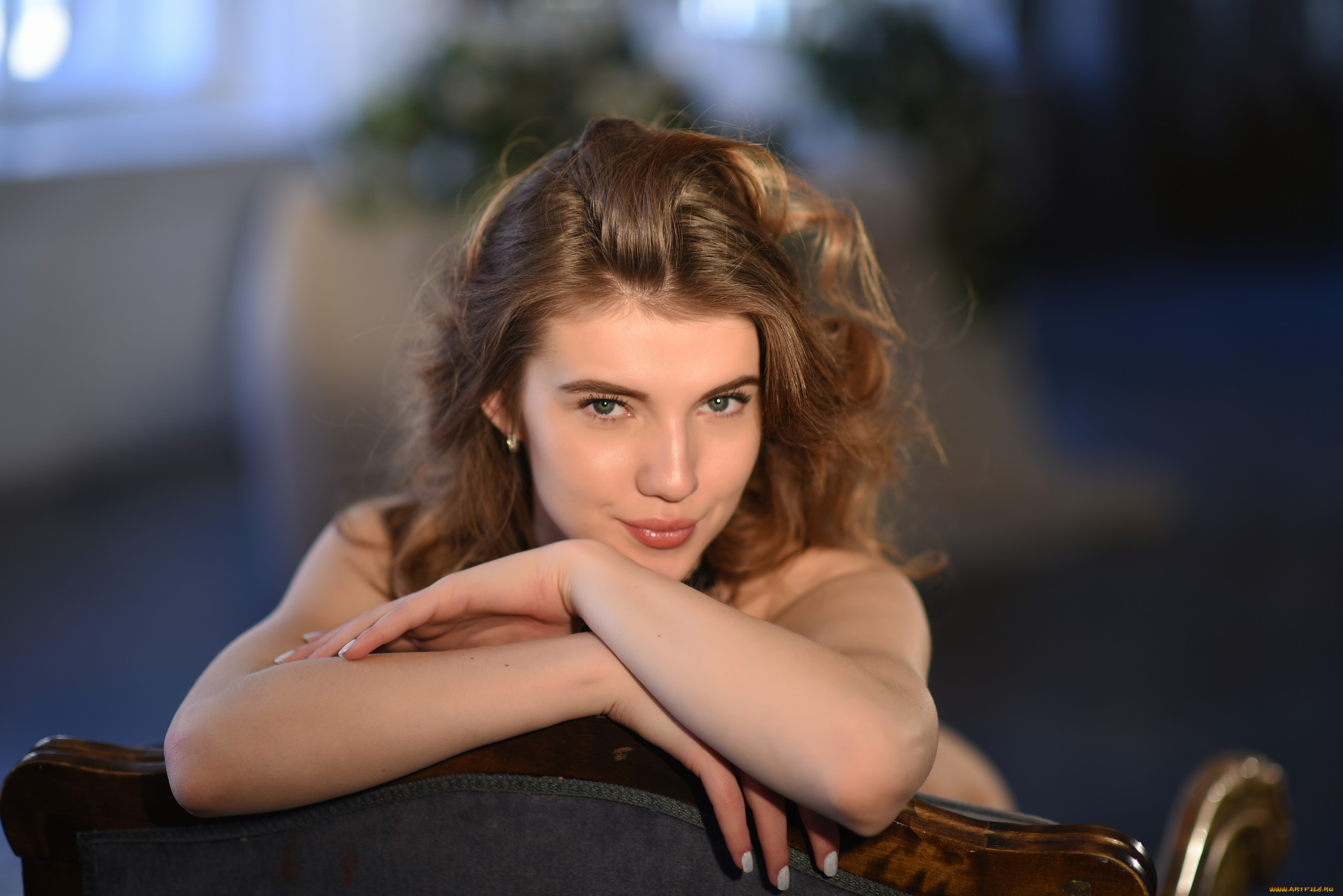 caramel, девушки, -unsort, , рыжеволосые, и, другие, лицо, кресло, улыбка